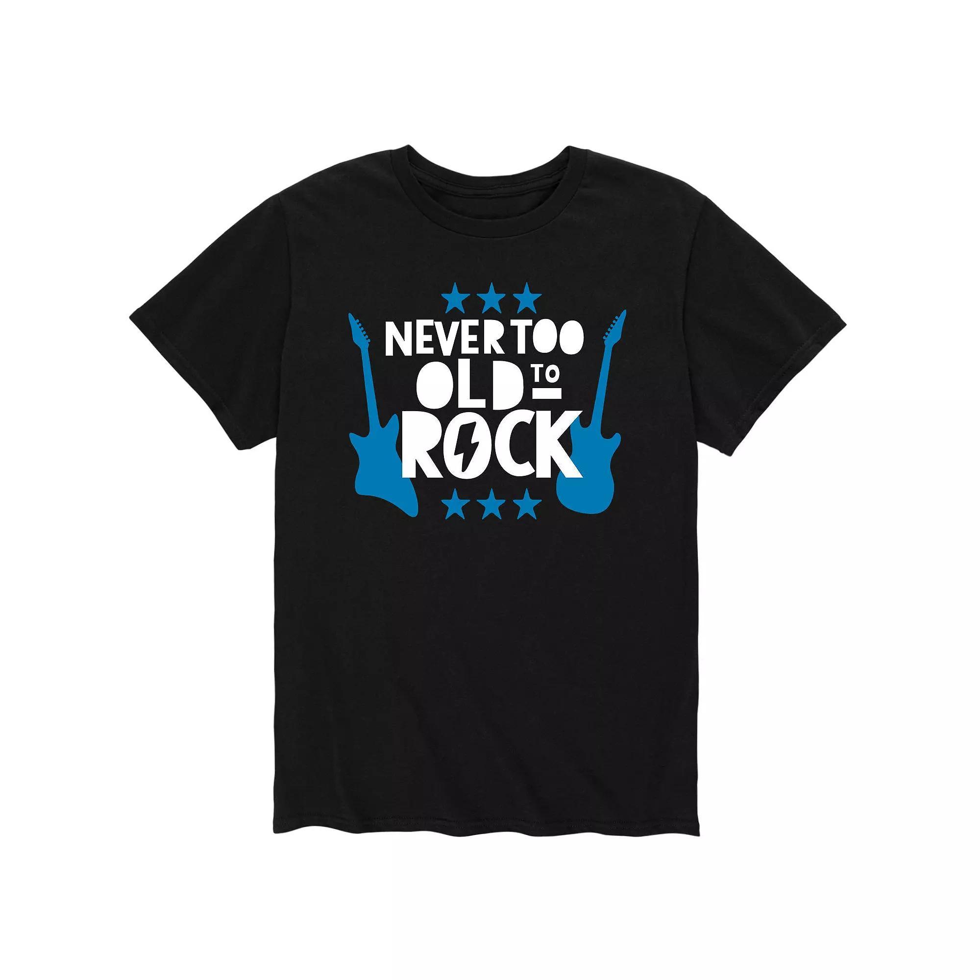 Mens Never Too Old To Rock Tee Product Image
