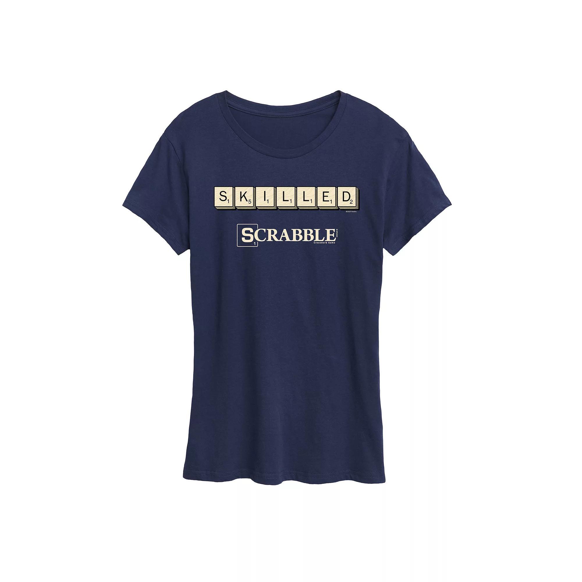 Womens Scrabble Skilled Tee Blue Product Image