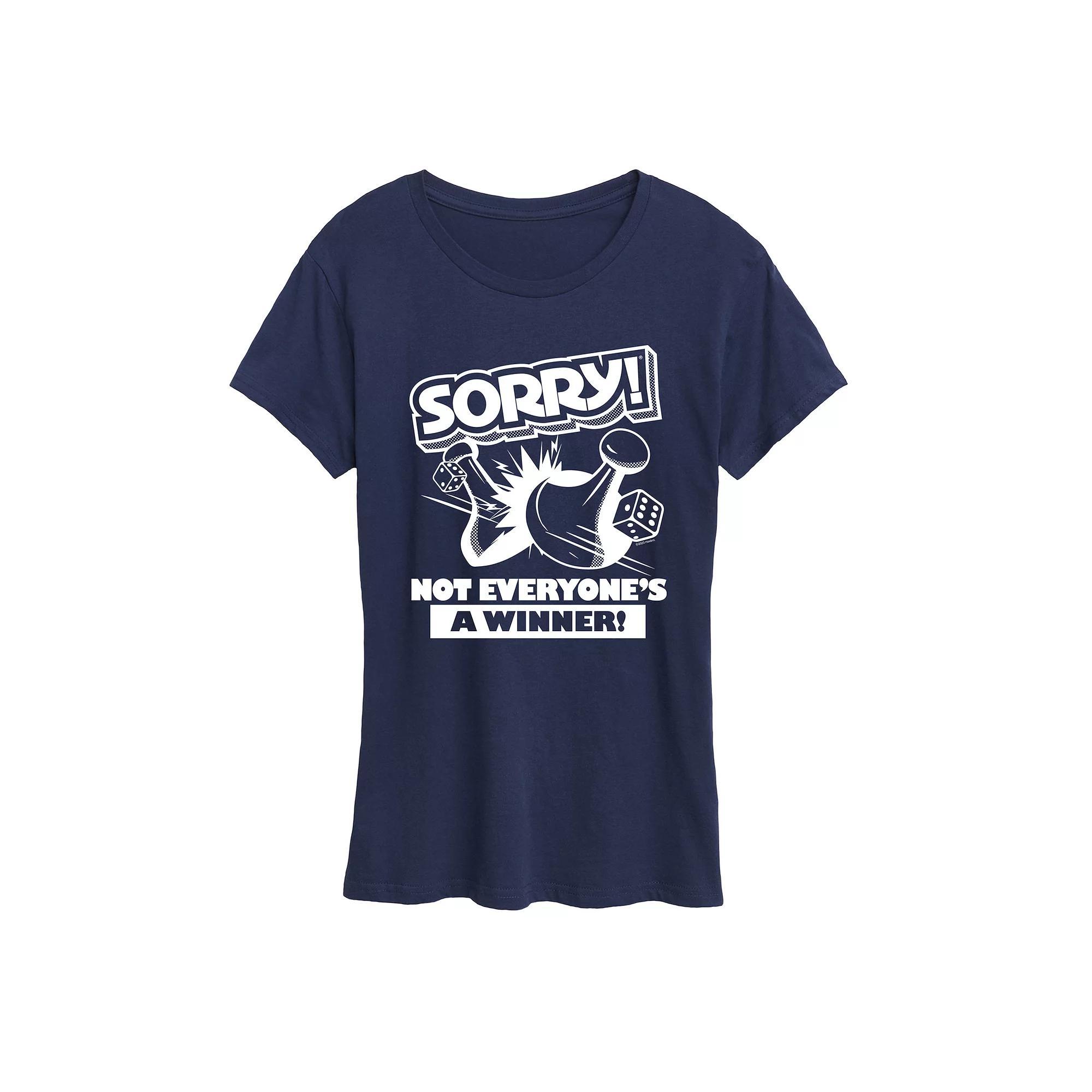 Womens Sorry Not Everyones A Winner Graphic Tee by Hasbro Grey Royal Blue Product Image