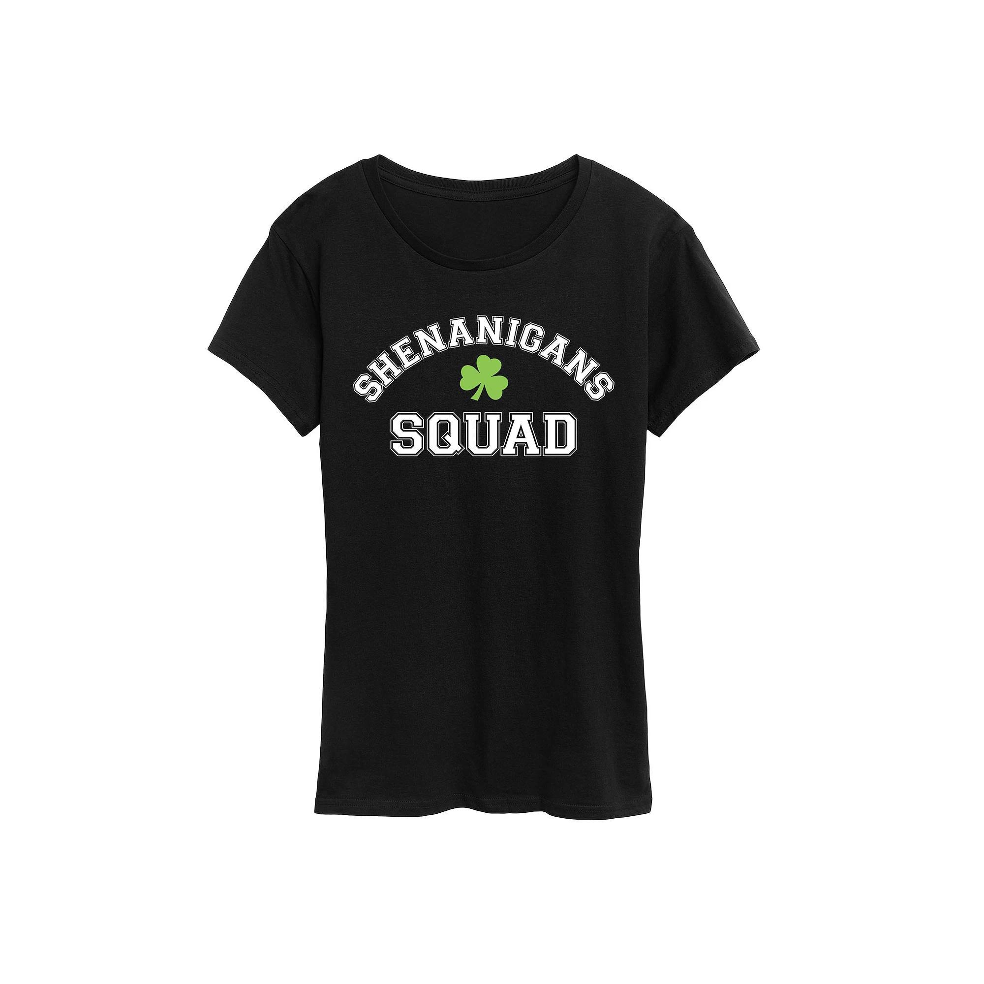 Women's Shenanigans Squad Graphic Tee, Size: XL, Black Product Image