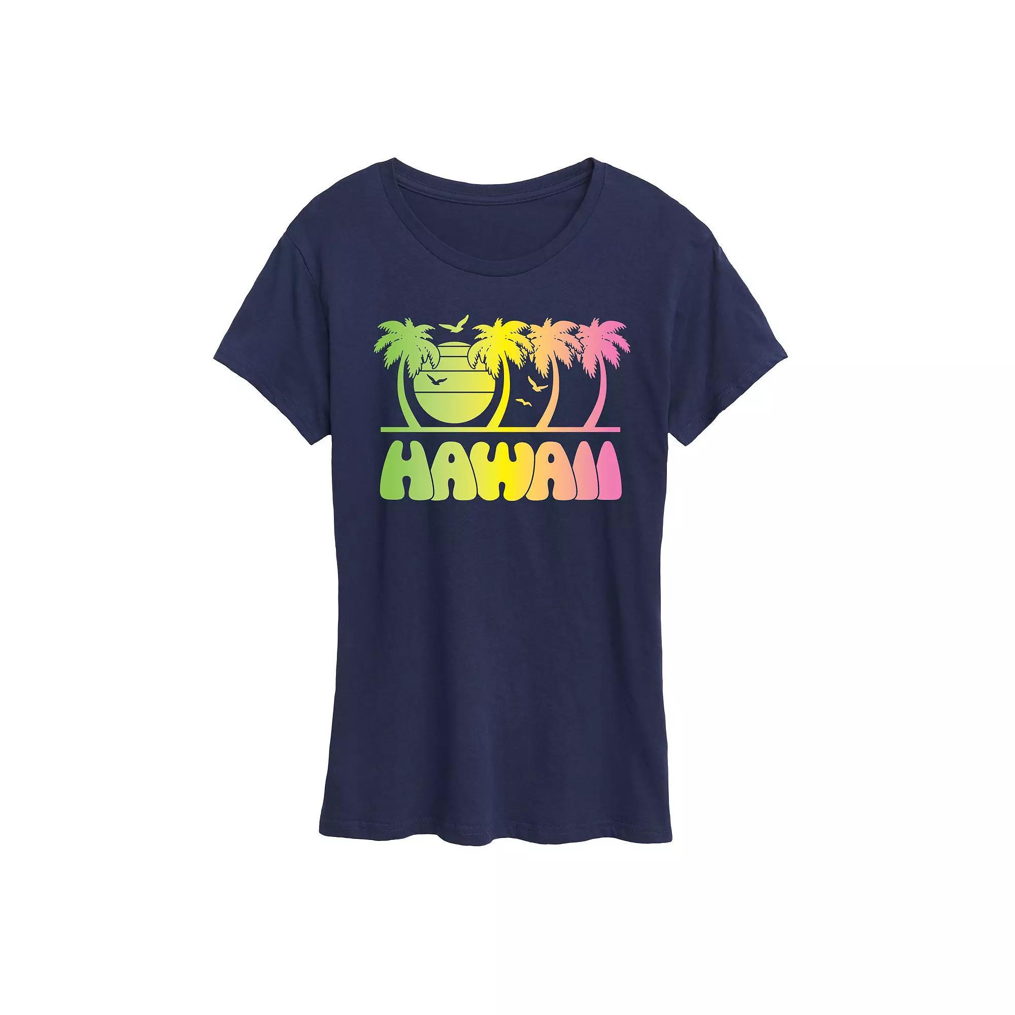 Womens Vintage Hawaii Blend Graphic Tee Heather Grey Product Image