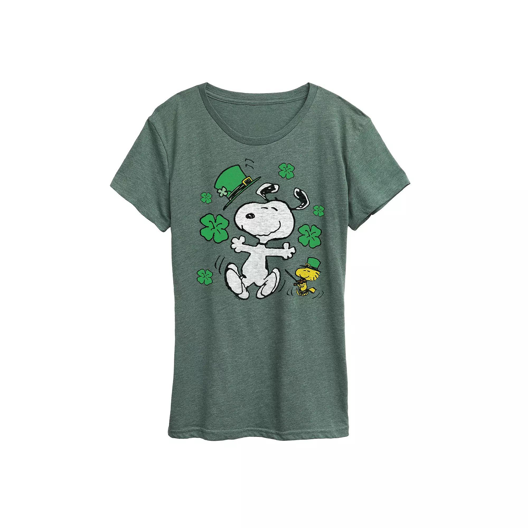 Womens Tailgates Touchdowns Graphic Tee, Girls Grey Green Product Image