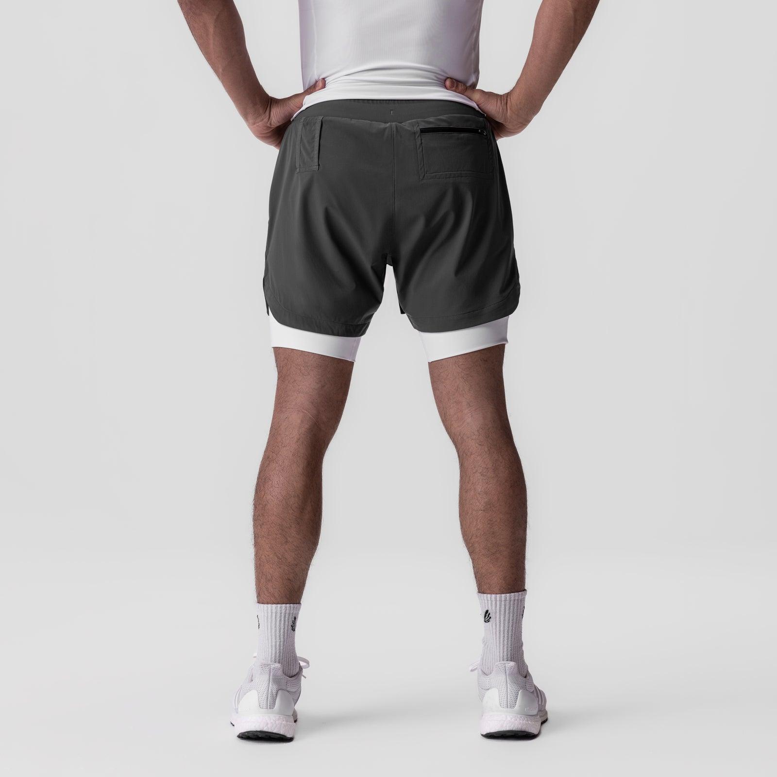 0865. Tetra-Lite® 5" Liner Short - Space Grey "Cyber"/White Product Image