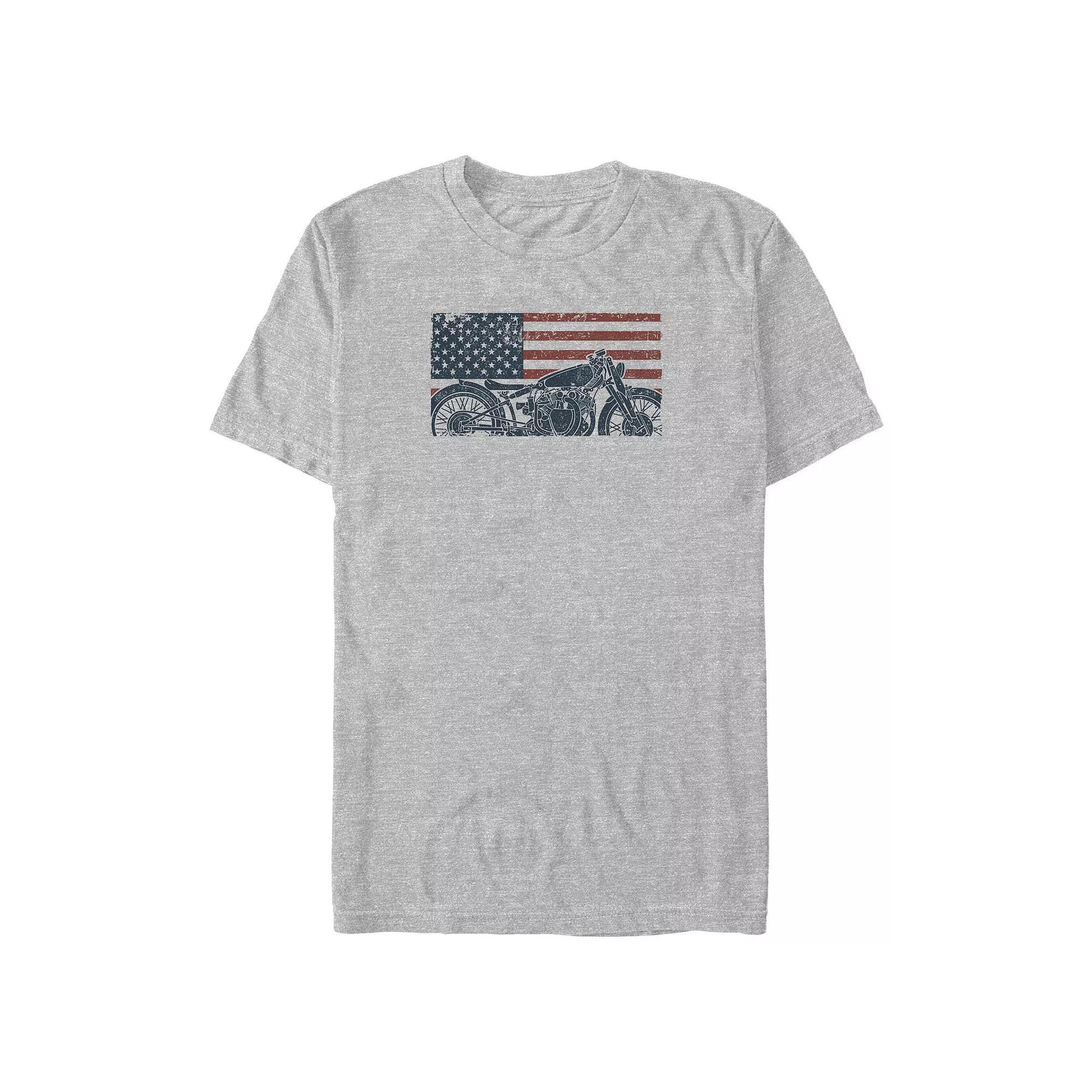 Big & Tall USA Chopper Graphic Tee, Men's, Size: 3XL Tall, Athletic Grey Product Image