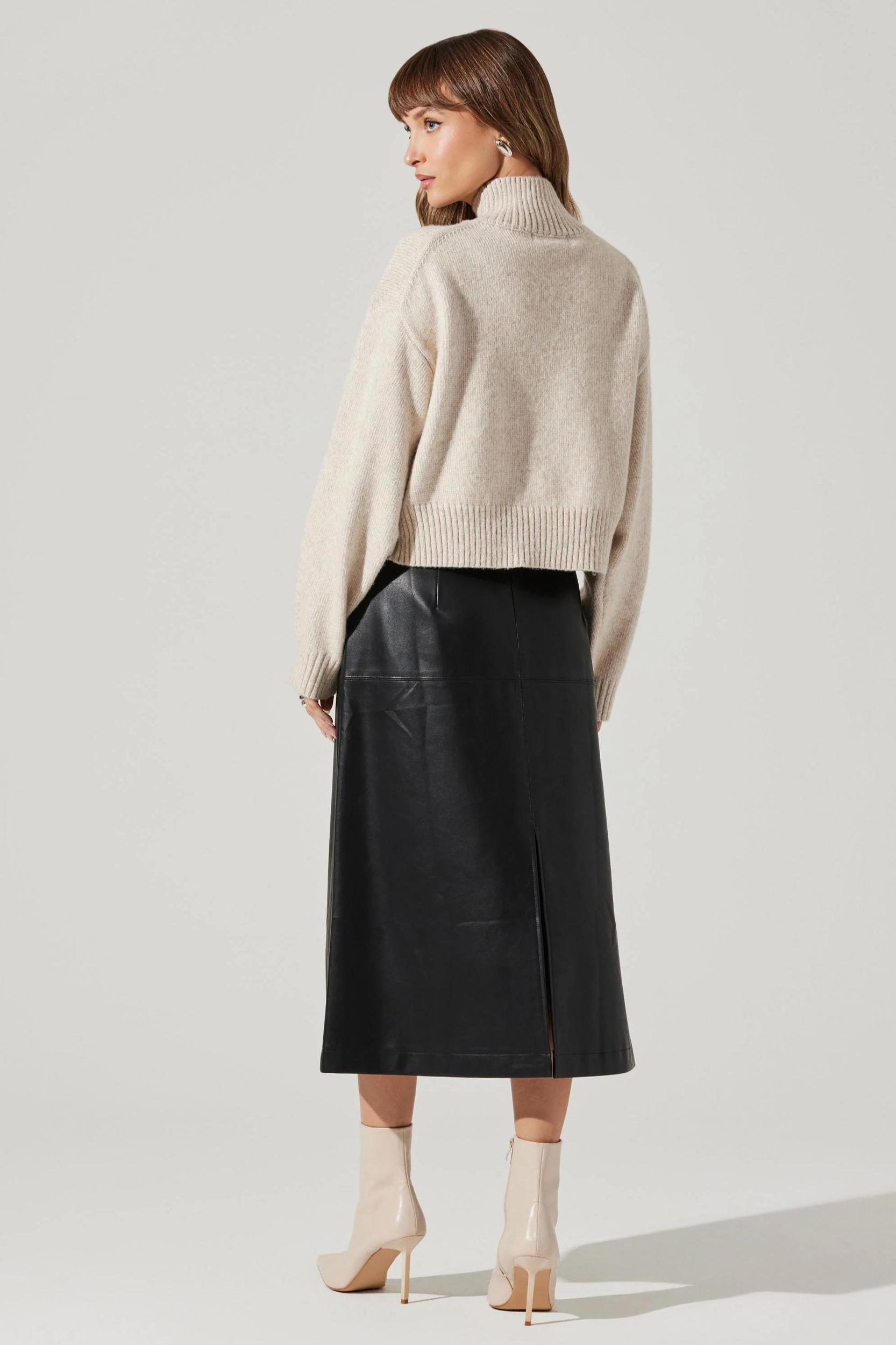 Fiala Mock Neck Sweater - Oatmeal Product Image
