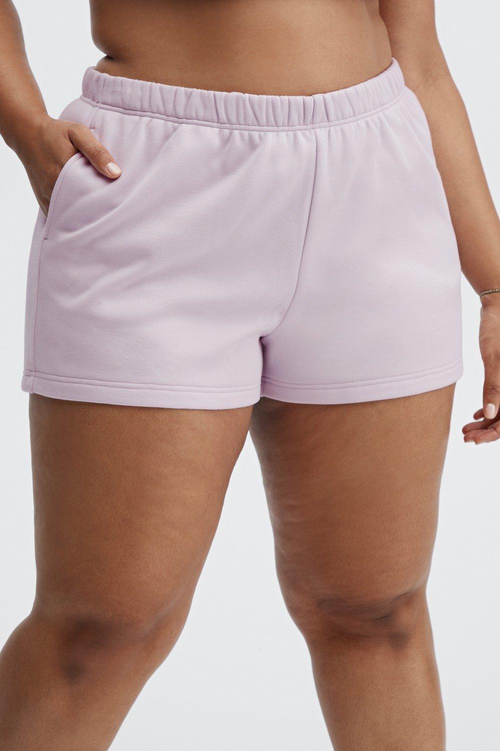 Fabletics Go-To High-Waisted Slim Sweatshort Womens purple plus Size 4X Product Image