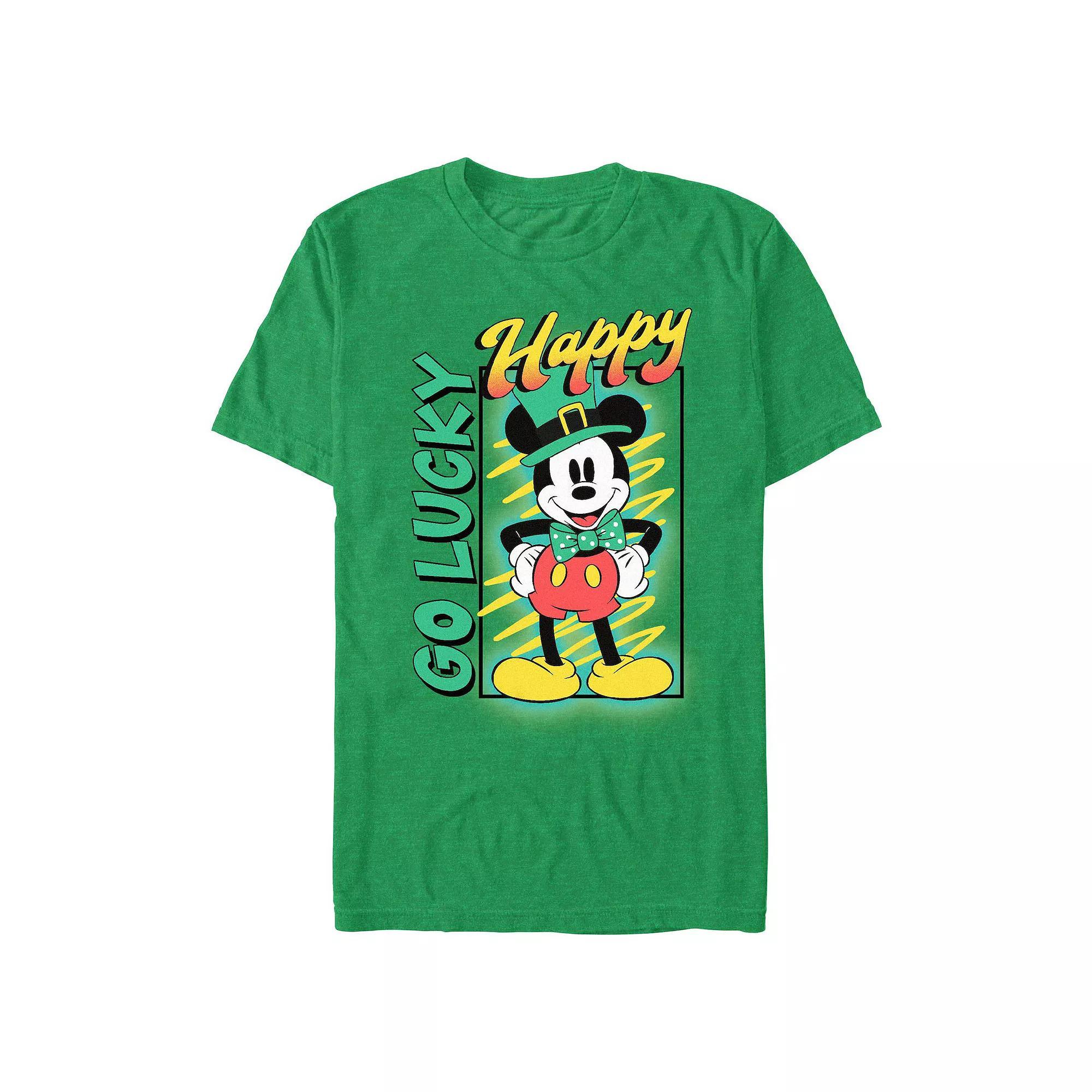 Disney's Mickey Mouse Happy Go Lucky Big & Tall Graphic Tee, Men's, Size: 5XL, Kelly Grey Product Image