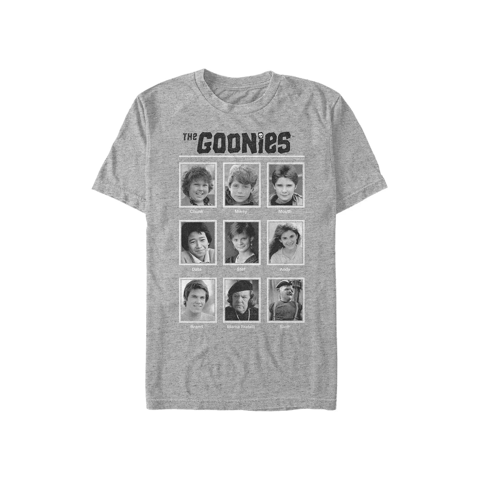 Men's The Goonies Character Photo Collage Tee, Size: XXL, Athletic Grey Product Image