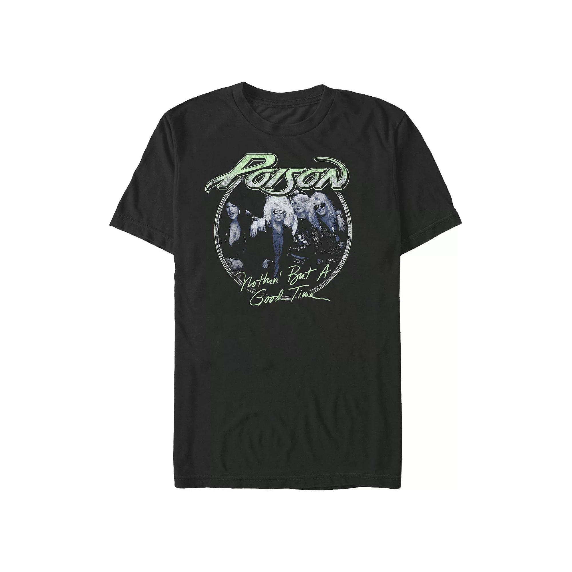 Men's Poison Nothing But A Good Time Graphic Tee, Size: Large, Black Product Image