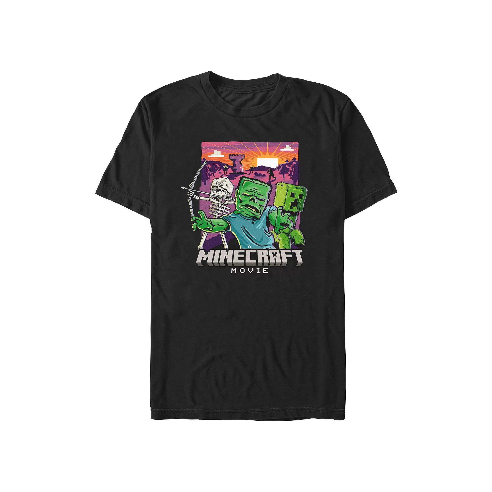 Big & Tall Minecraft Movie Monsters Mob Graphic Tee, Men's, Size: XXL Tall, Black Product Image