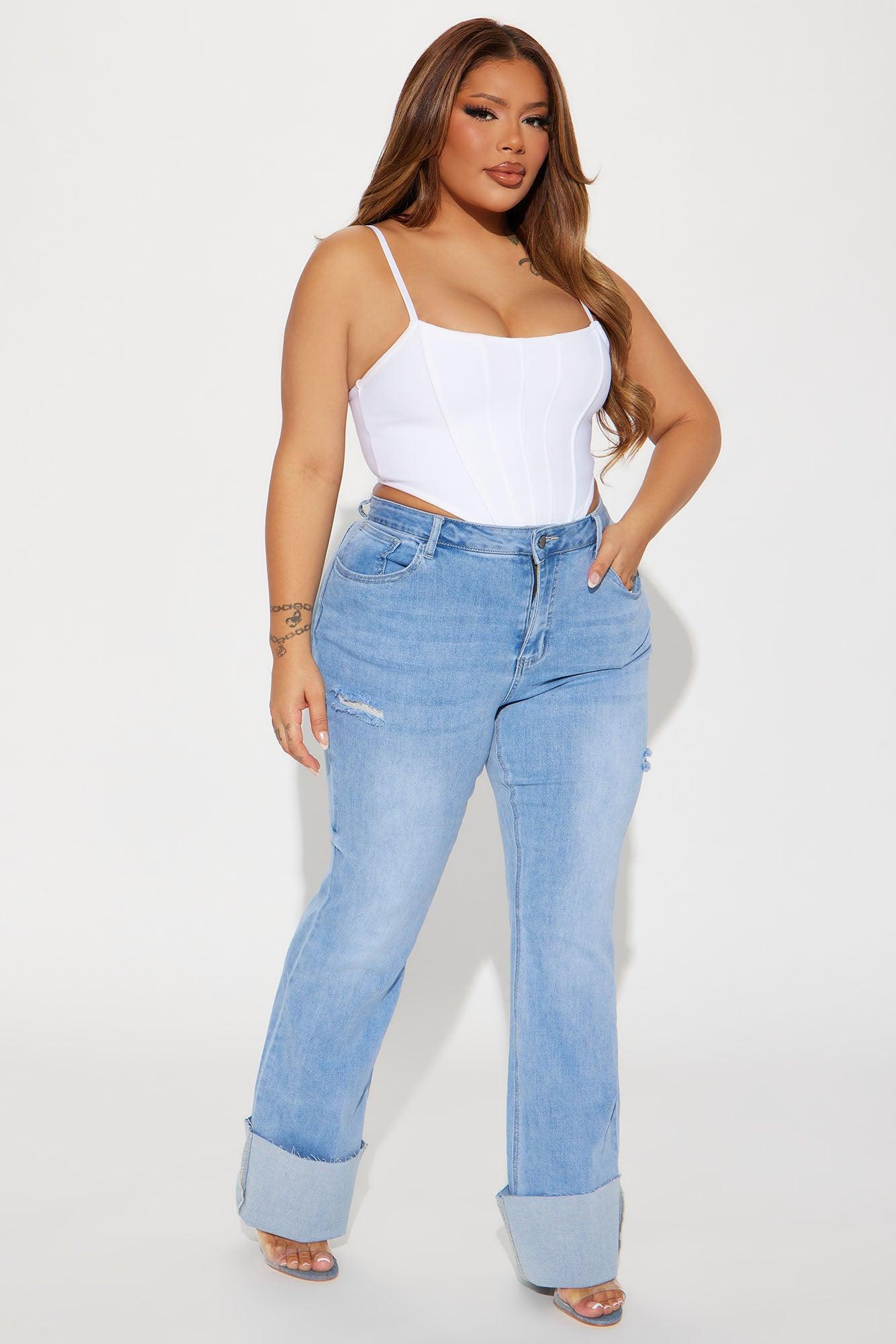 It's Cuffing Season Stretch Bootcut Jeans - Medium Wash Product Image
