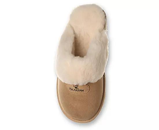 Bearpaw Effie Women's Plush Collar Slippers, Size: 11, Iced Brown Product Image