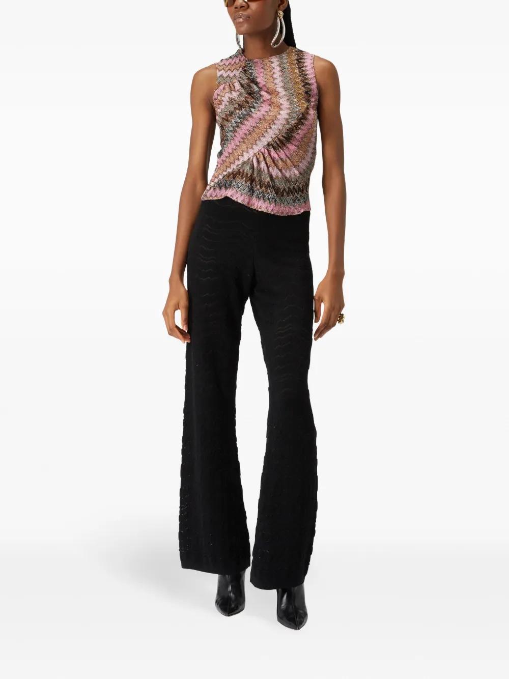 zigzag-woven knitted tank top Product Image