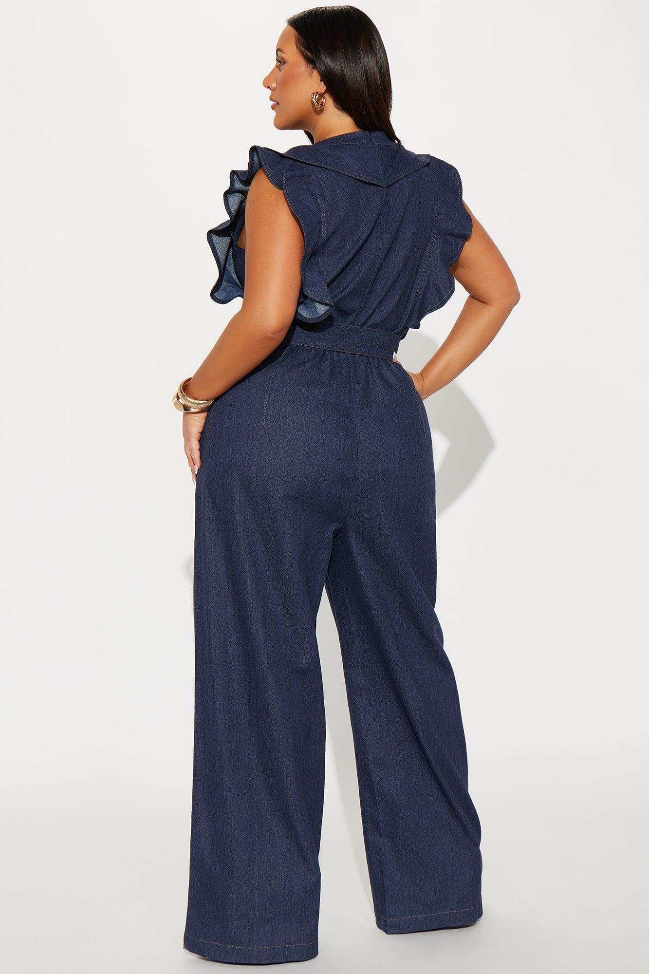 Field Of Dreams Jumpsuit - Denim Product Image