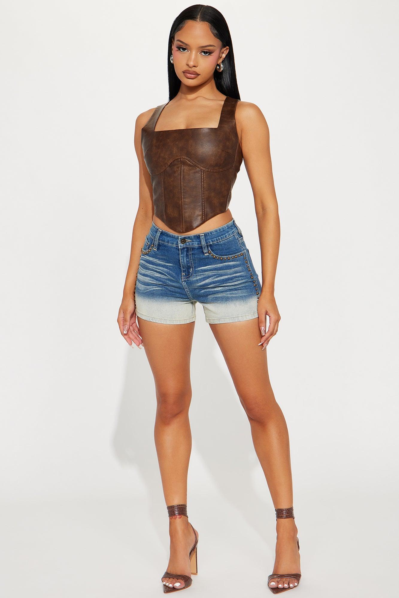 Taking Extreme Measures Denim Shorts - Medium Wash Product Image