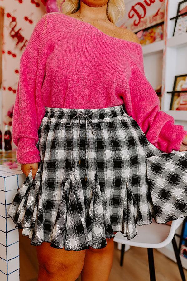 Small Town Holiday Skirt In Black Curves Product Image