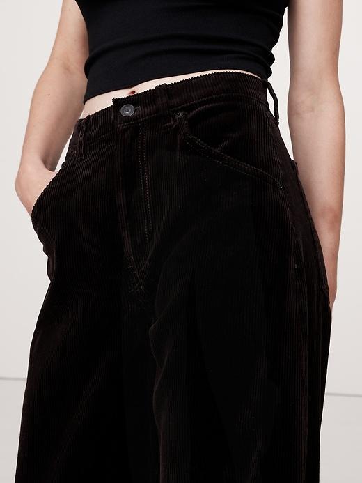 High-Rise Bow Corduroy Pant Product Image