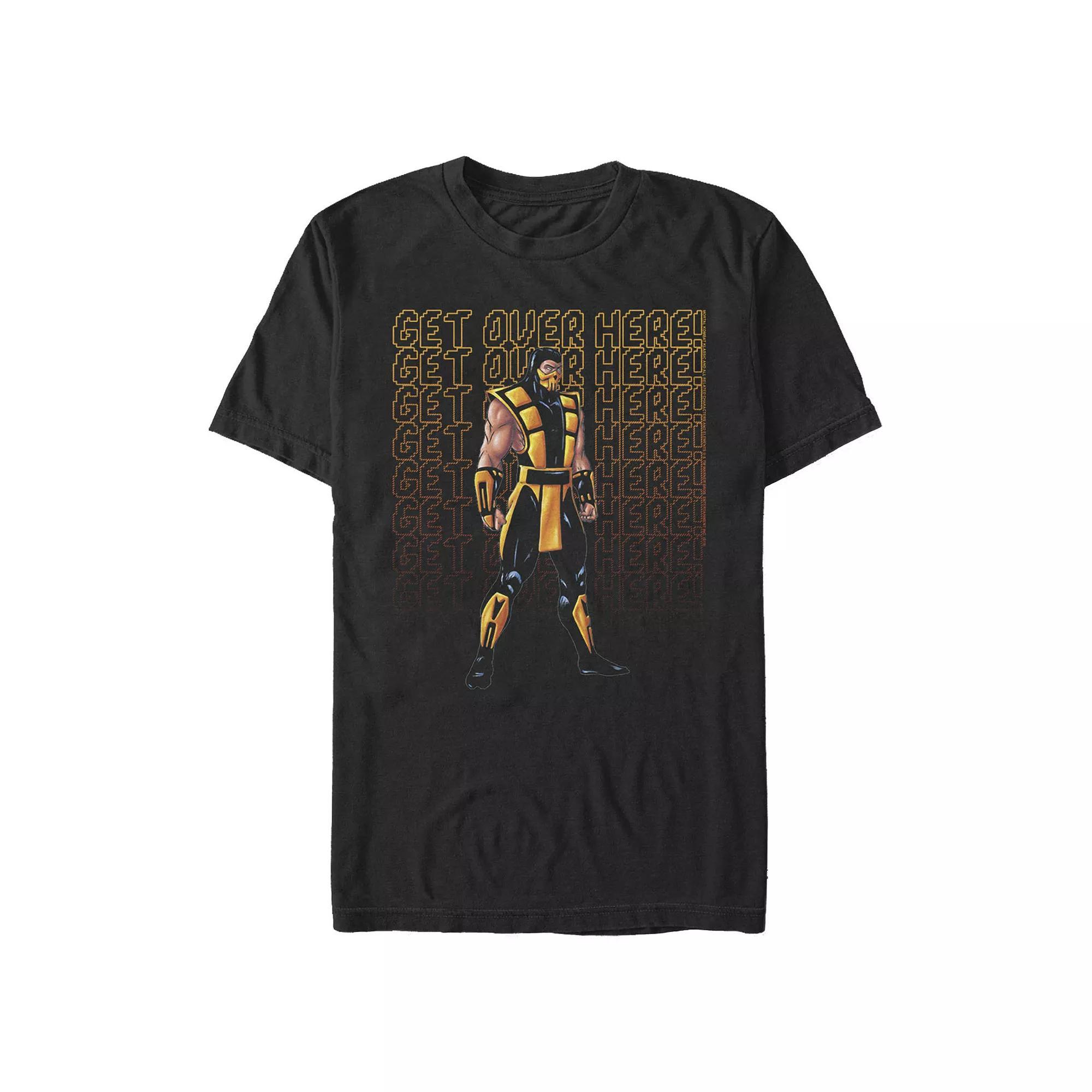 Men's Mortal Kombat GET OVER HERE Graphic Tee, Size: Medium, Black Product Image