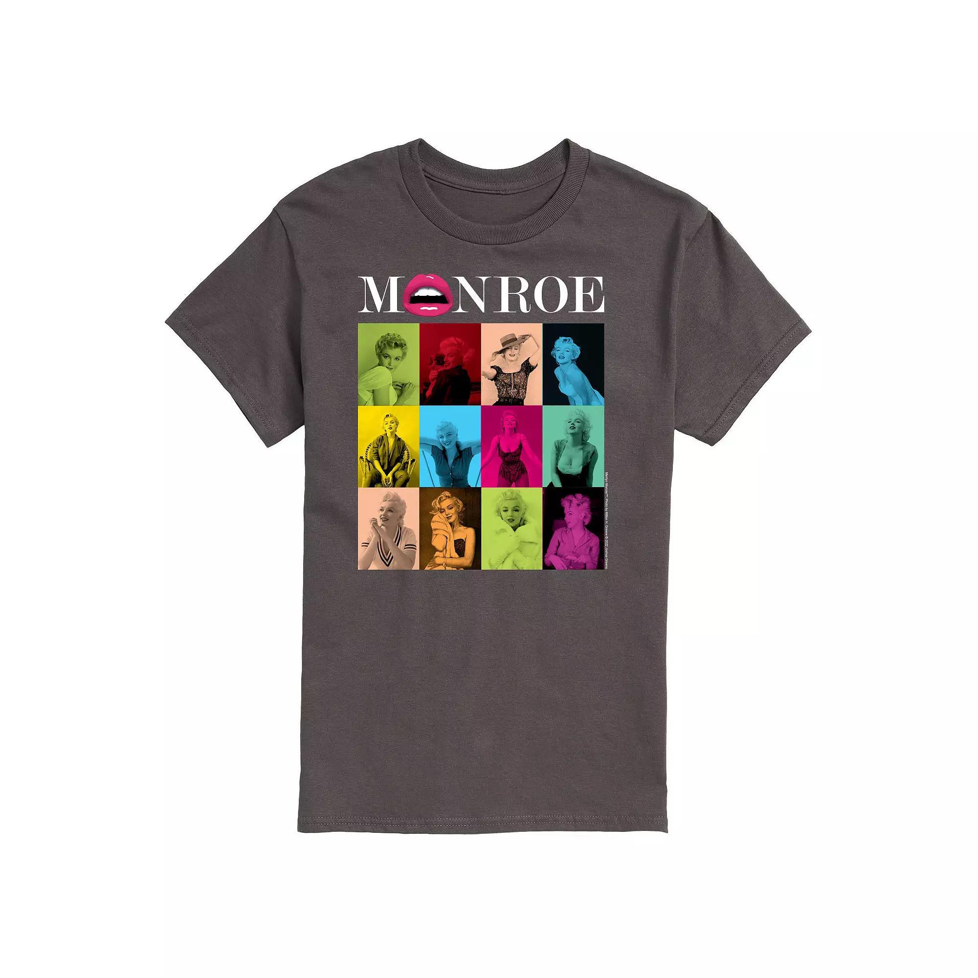 Mens Marilyn Monroe Photo Grid Tee Grey Product Image