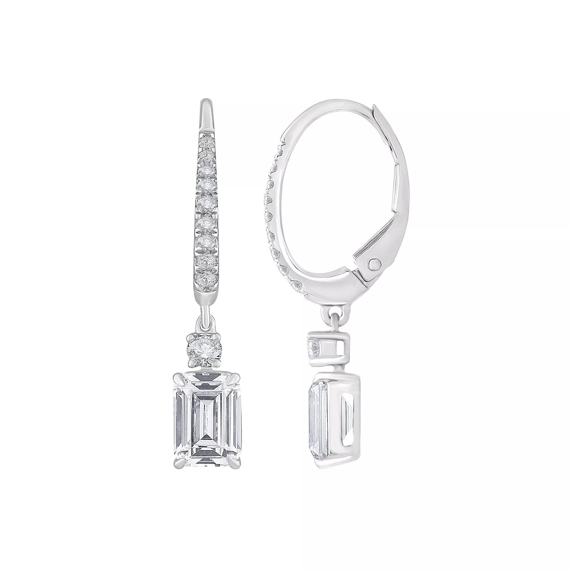 Diamond Medley 14k White Gold 2 1/4 Carat T.W. Lab-Grown Diamond Earrings, Womens, 14k Whgold Product Image