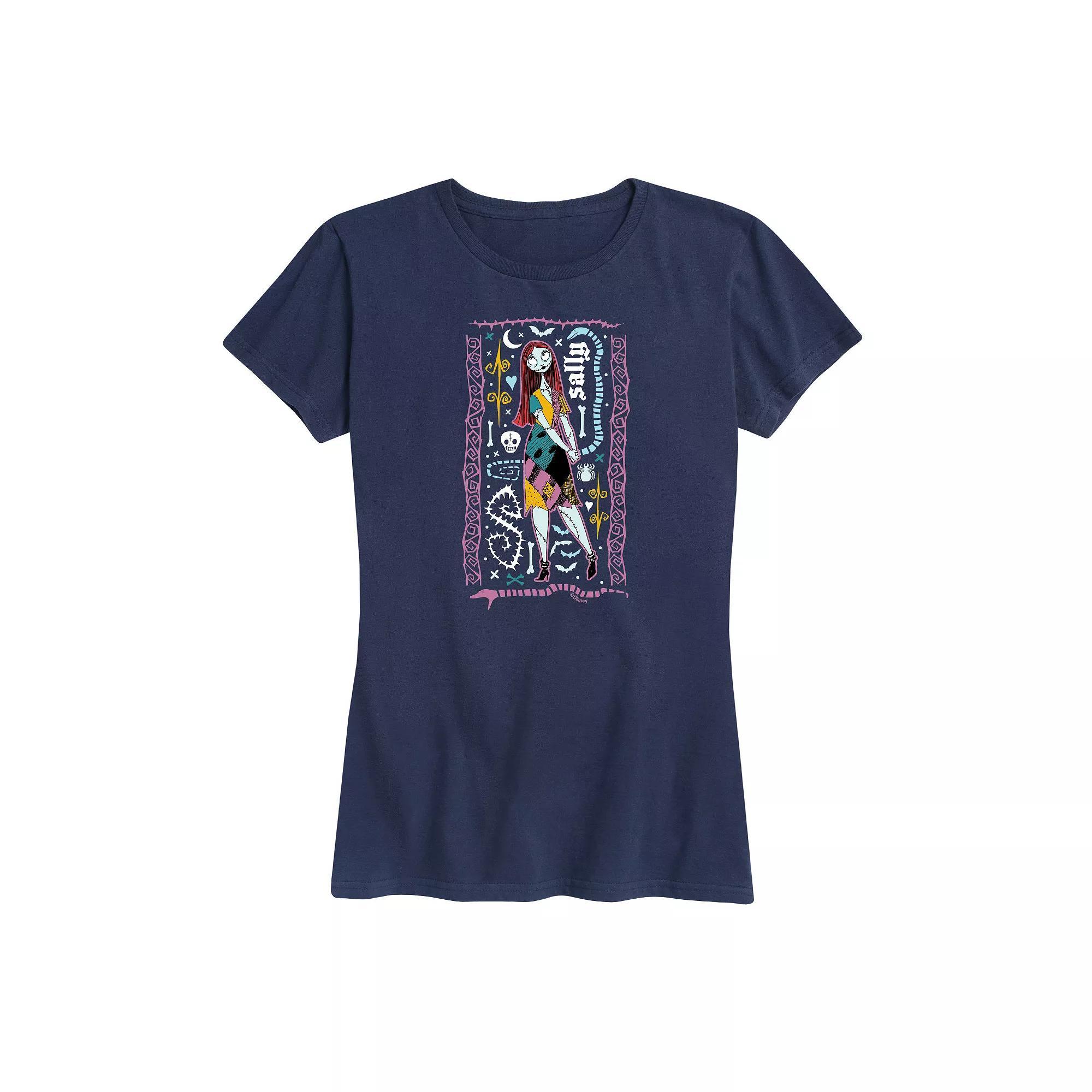 Disneys Nightmare Before Christmas Sally Womens Graphic Tee, Girls Blue Product Image