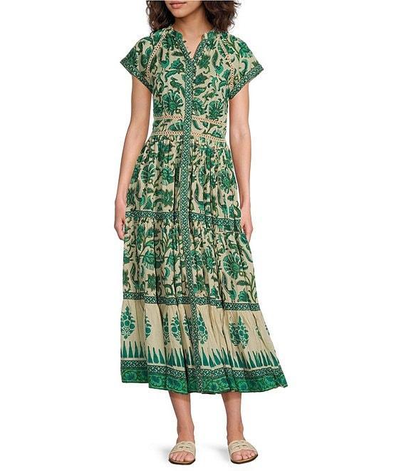 Mo Maya Mojo Flare Midi Dress Product Image
