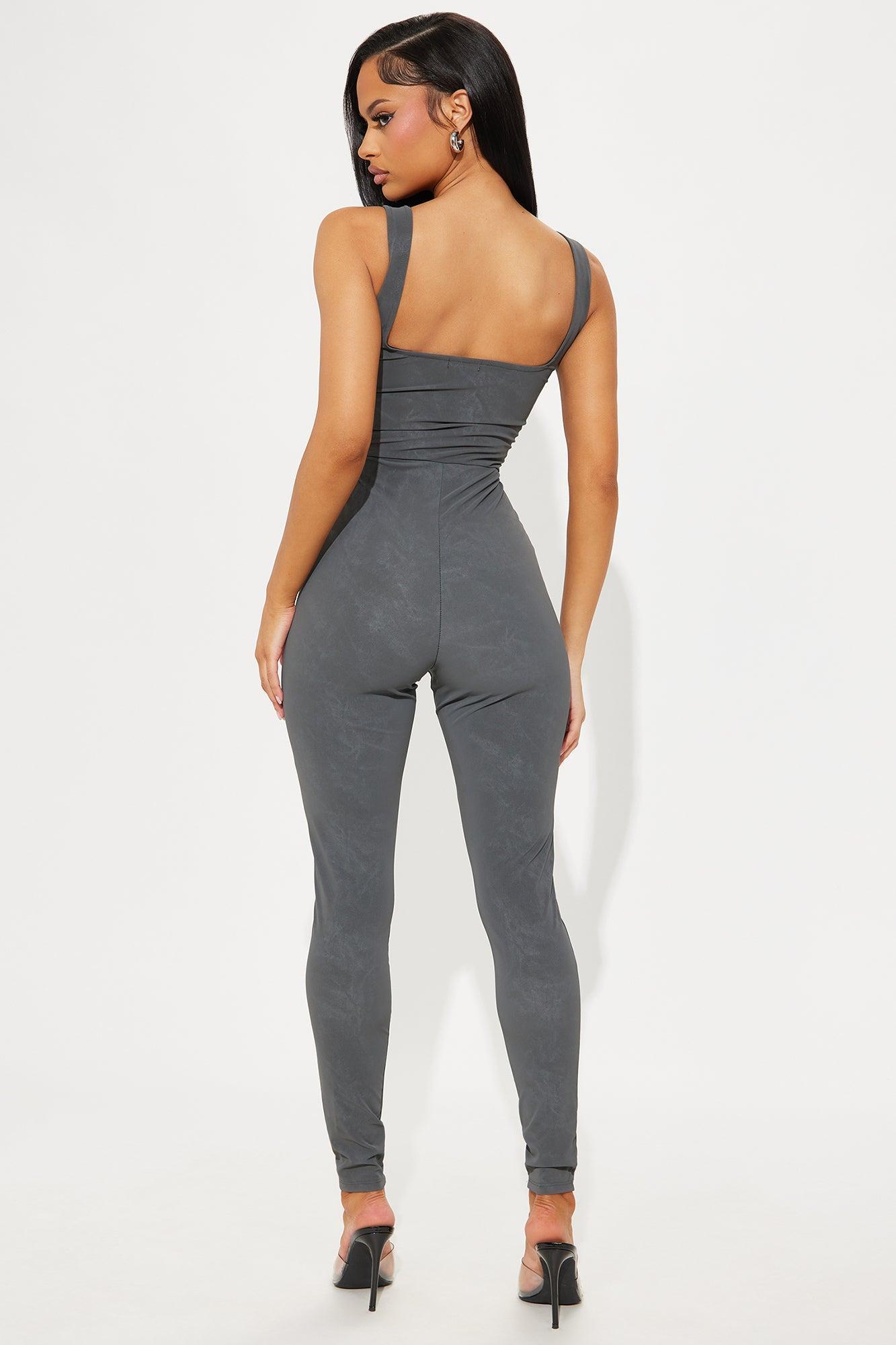Say It Out Loud Jumpsuit - Grey Product Image