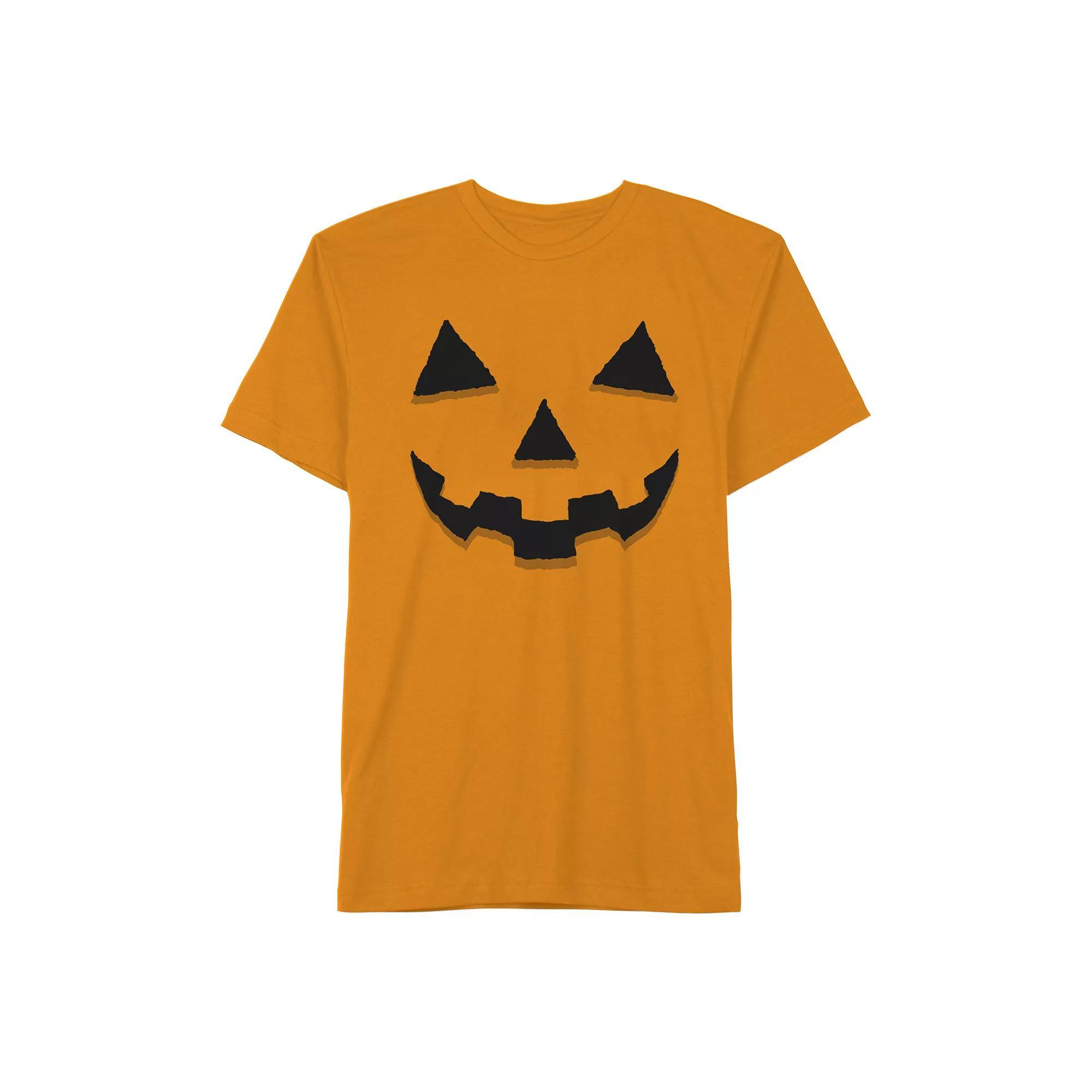 Mens Pumpkin Face Graphic Tee Product Image