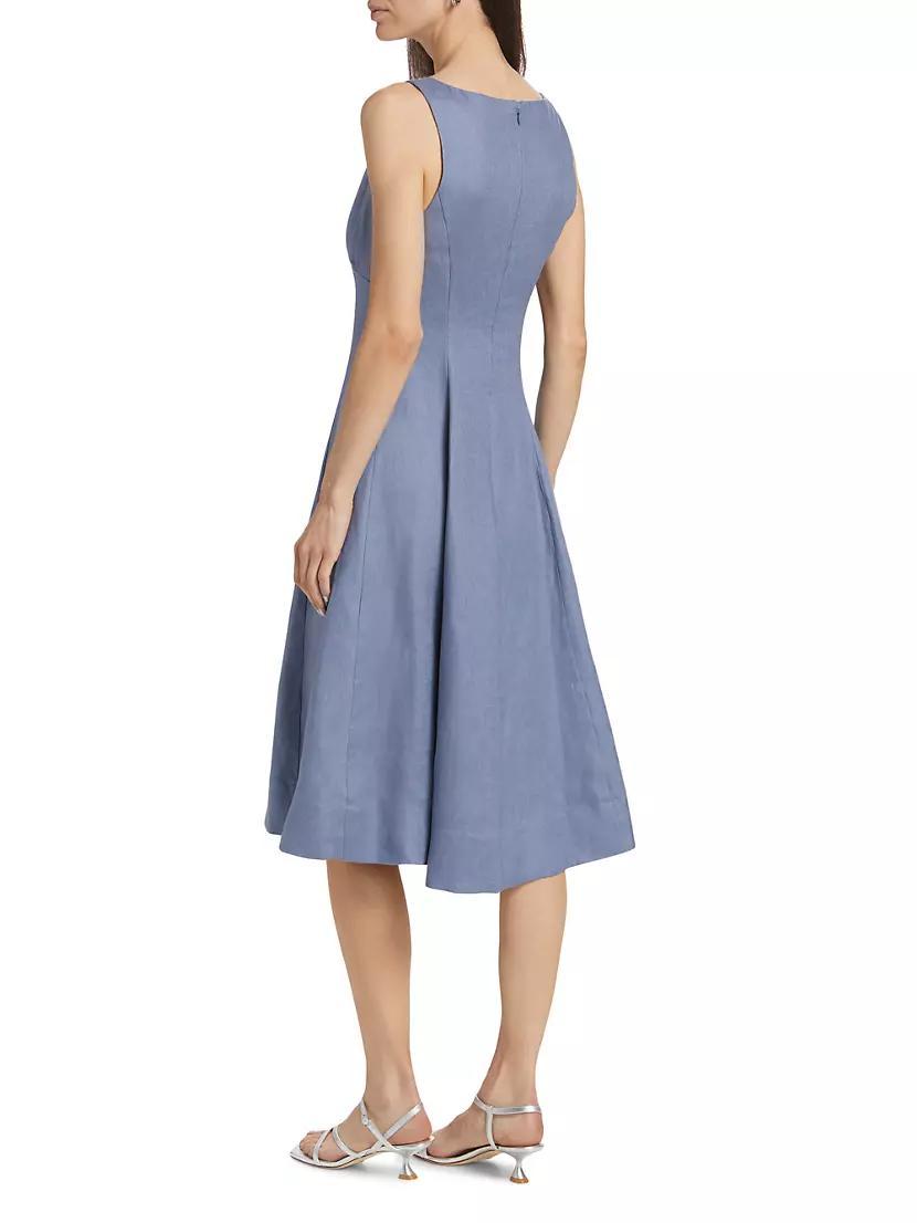 Sebastien Linen Midi-Dress Product Image