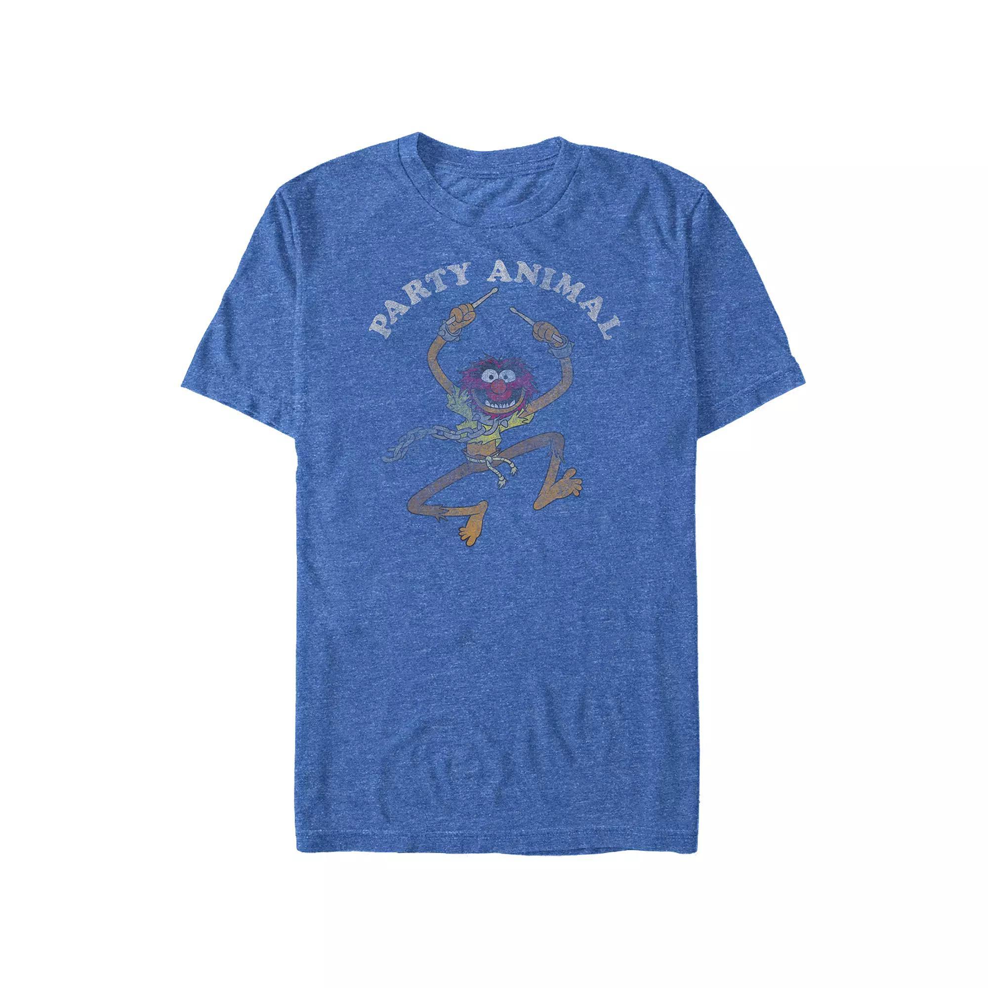 Disney's The Muppets Party Animal Big & Tall Graphic Tee, Men's, Size: XL Tall, Royal Grey Product Image