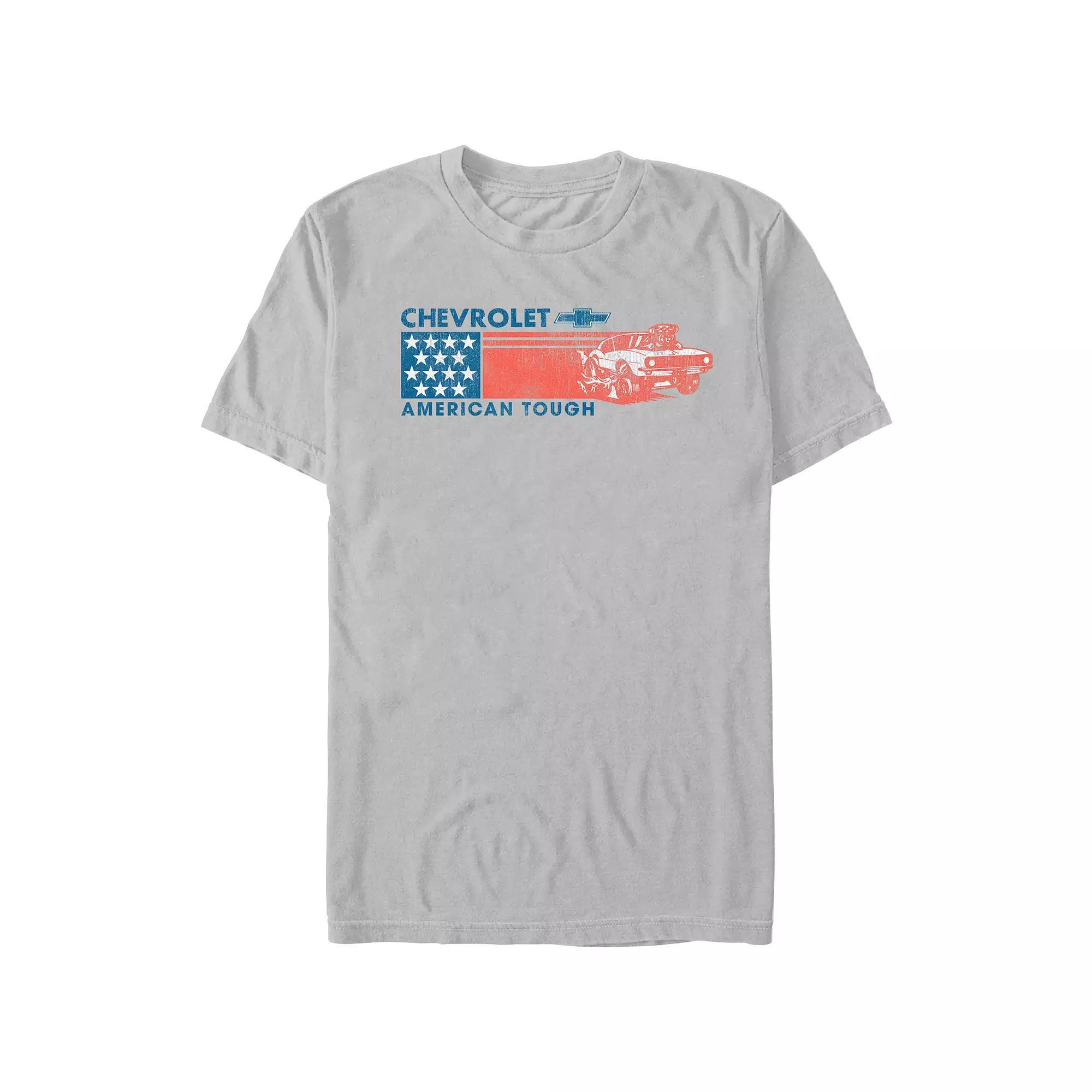 Men's Chevrolet American Tough Graphic Tee, Size: Medium, Silver Product Image