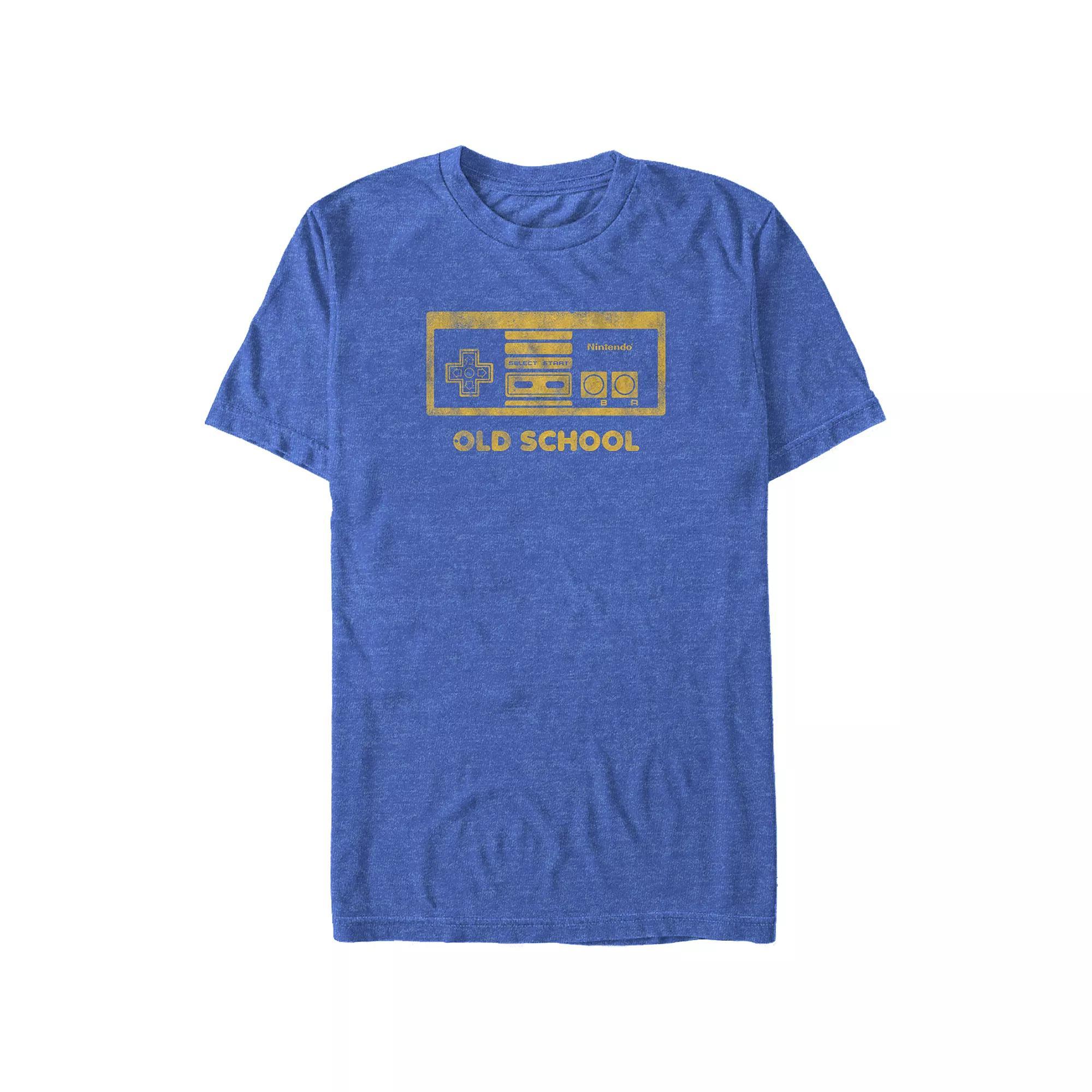 Big & Tall Nintendo Old School Graphic Tee, Men's, Size: 4XL, Royal Grey Product Image