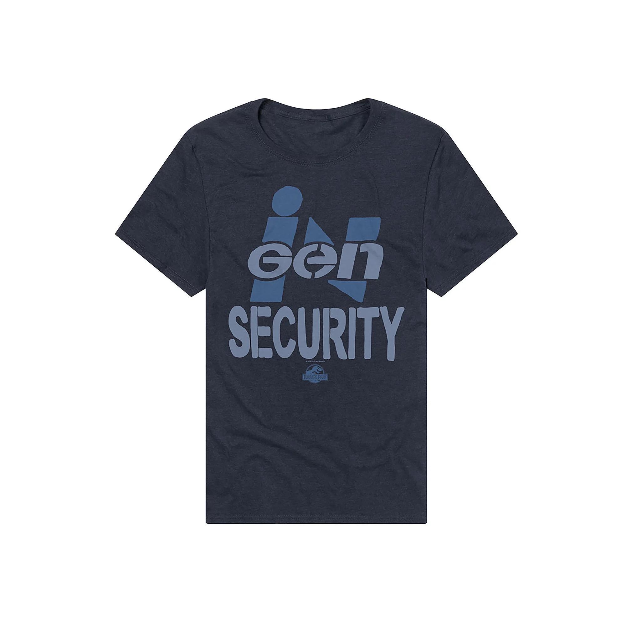 Men's Jurassic Park Gen Security T-Shirt, Size: Small, Blue Product Image