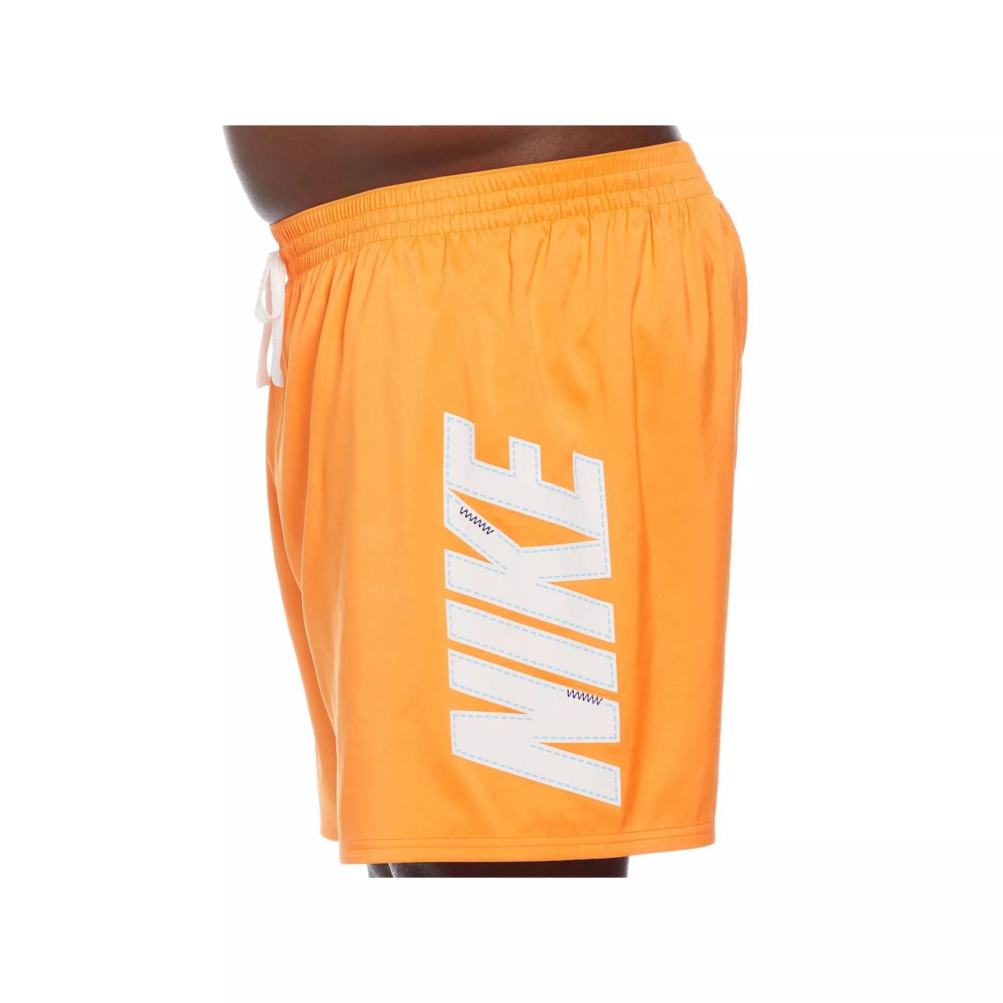 Big & Tall Nike 9-in. Big Block Swim Trunks, Mens Bright Orange Product Image