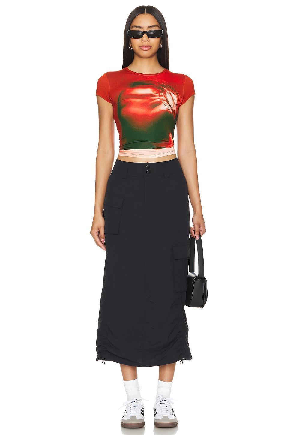 Mila Cargo Midi Skirt superdown Product Image
