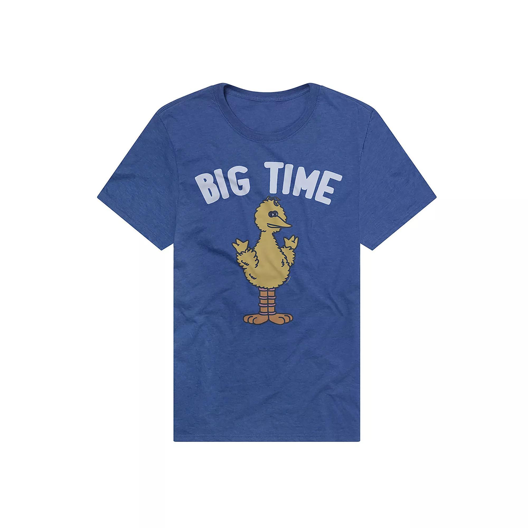 Men's Sesame Street Big Bird "Big Time" Graphic Tee, Size: XXL, Royal Product Image