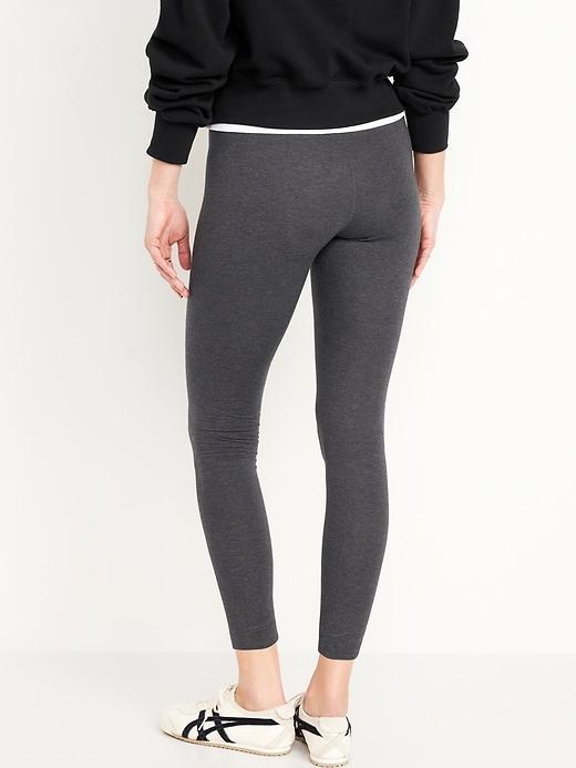 Mid-Rise Jersey Ankle Leggings Product Image