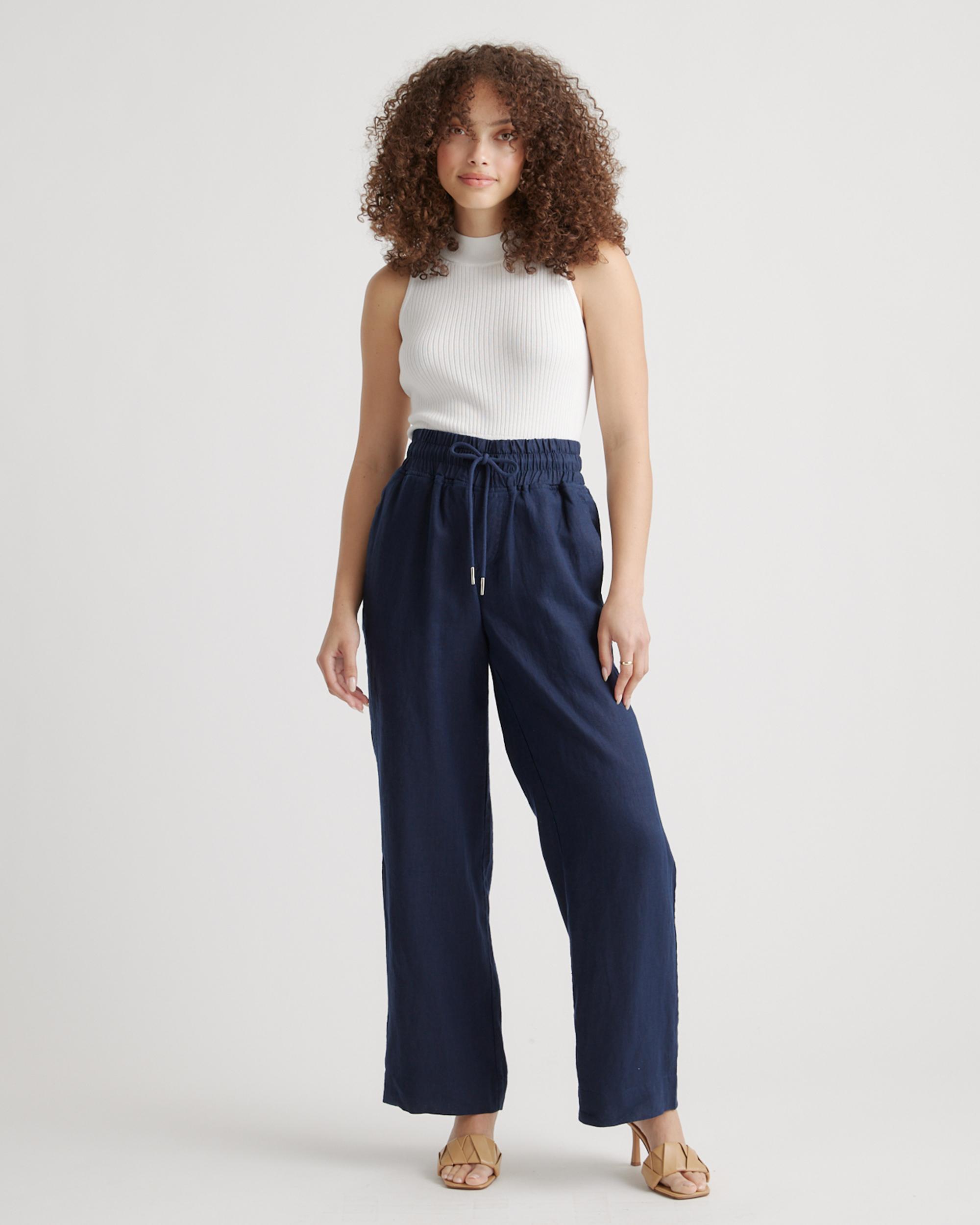 Quince | Women's 100% European Linen Wide Leg Pants Size XL Product Image