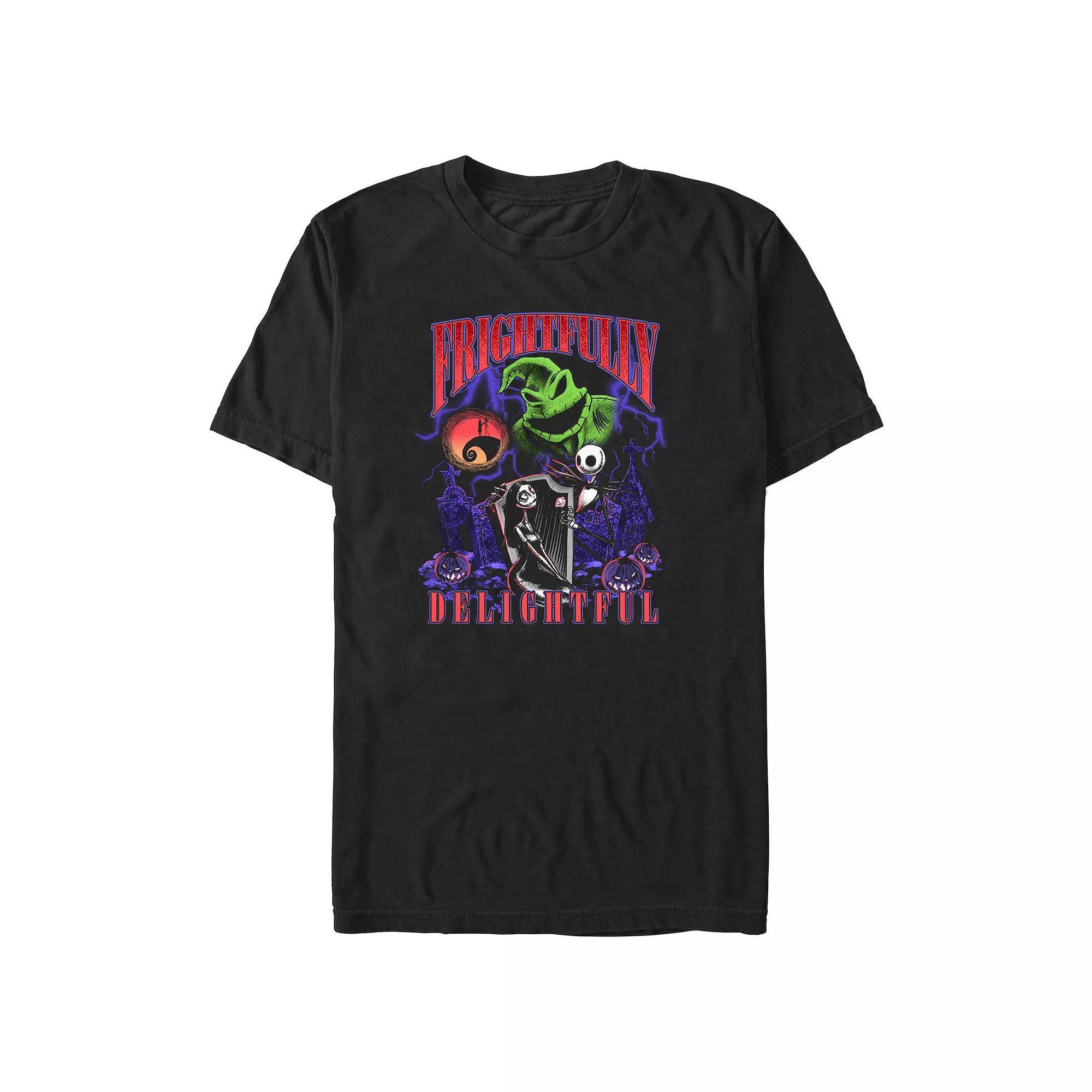 Disney's The Nightmare Before Christmas Frightfully Delightful Big & Tall Graphic Tee, Men's, Size: XL Tall, Black Product Image