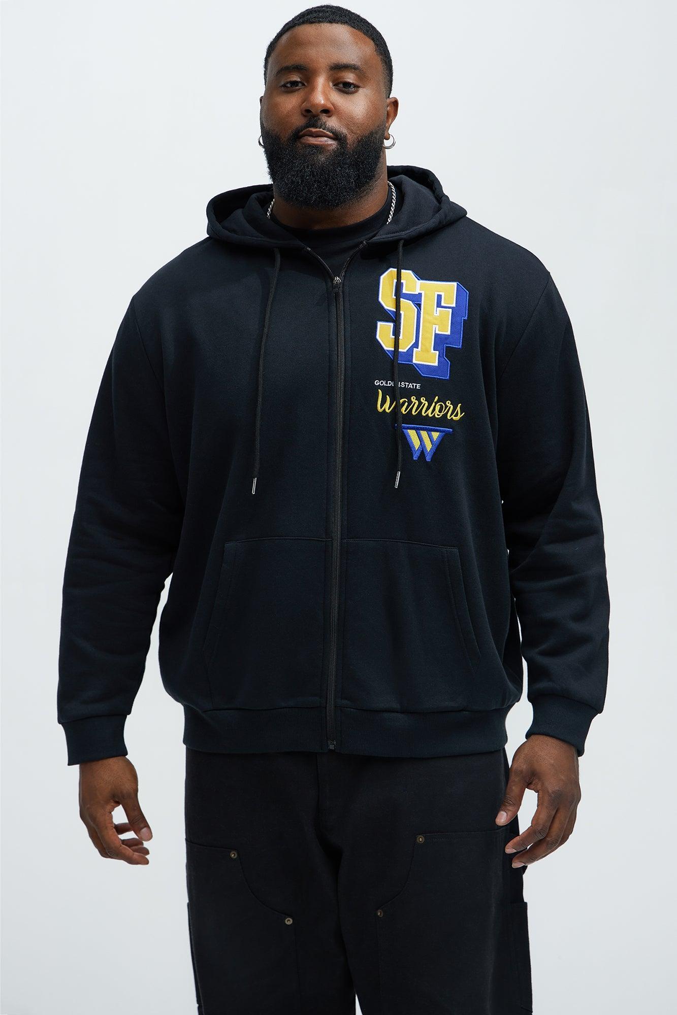 Warriors Bold Zip Up Hoodie - Black Product Image