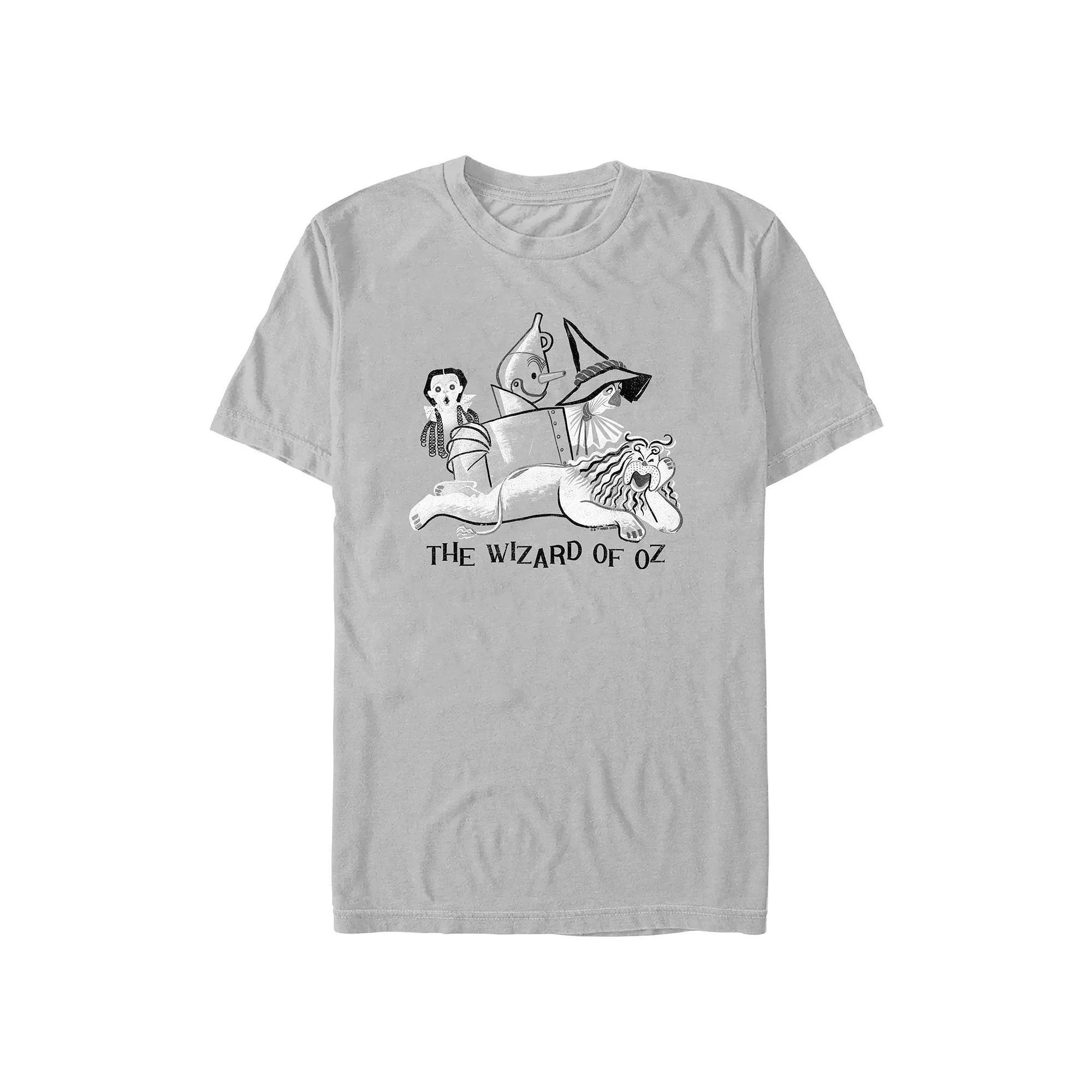 Men's The Wizard of OZ Archival Painting Graphic Tee, Size: XL, Silver Product Image