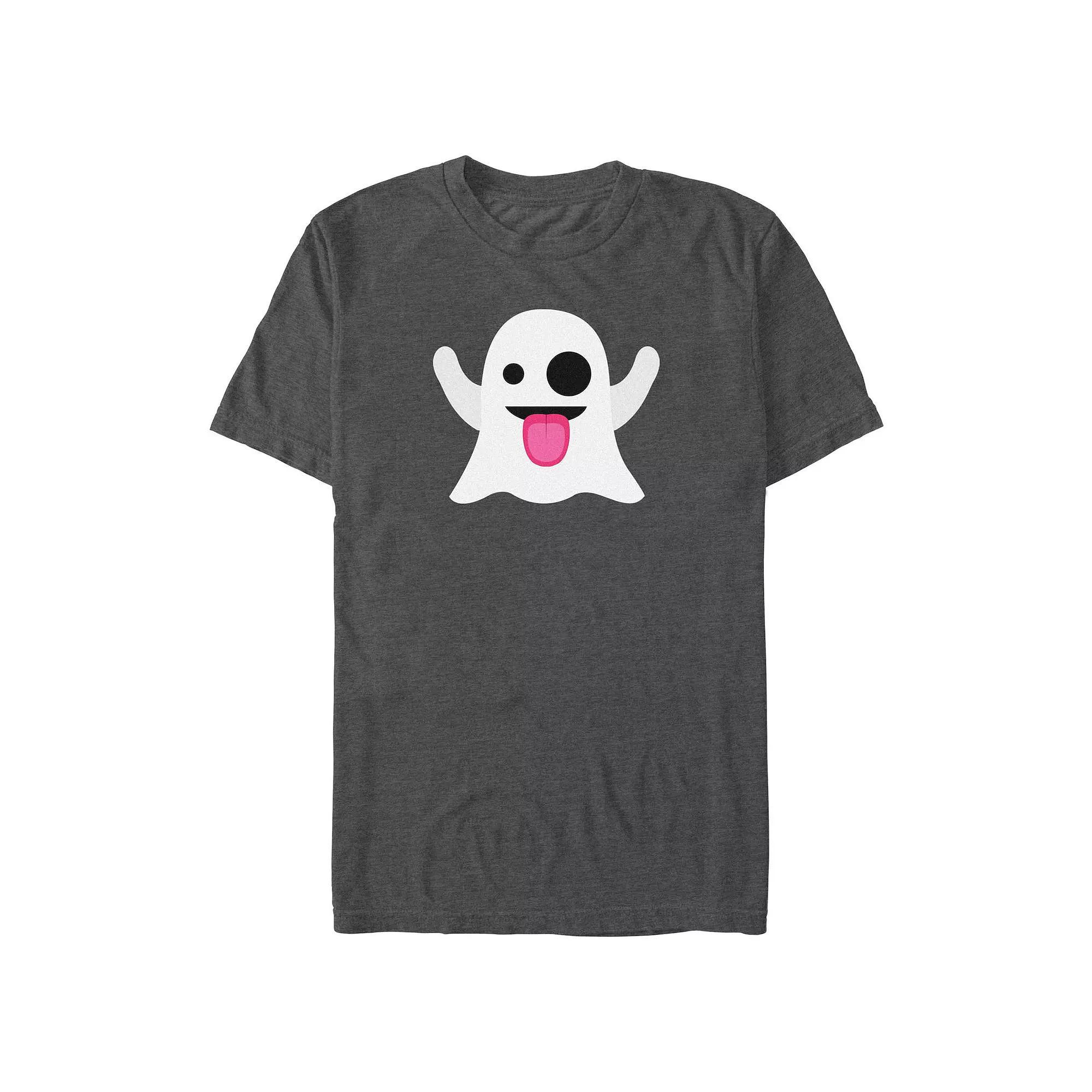 Big & Tall Ghost Emoji Graphic Tee, Men's, Size: XL Tall, Grey Heather Product Image