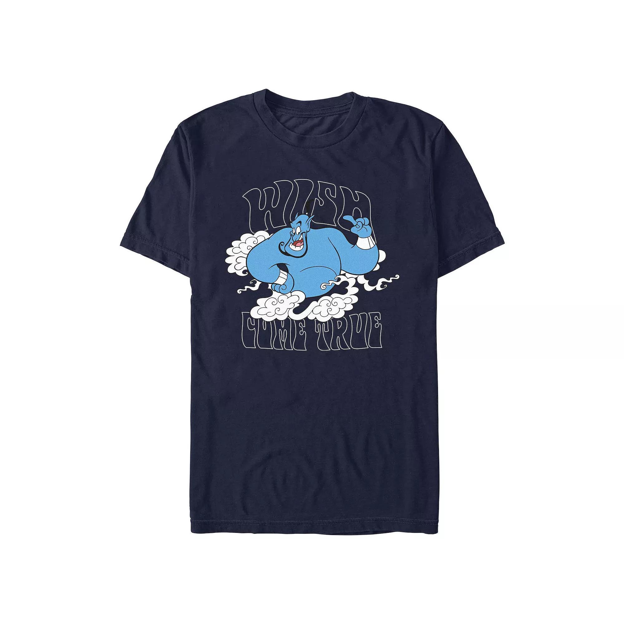 Disney's Aladdin Genie Wish Come True Men's Graphic Tee, Size: XS, Blue Product Image