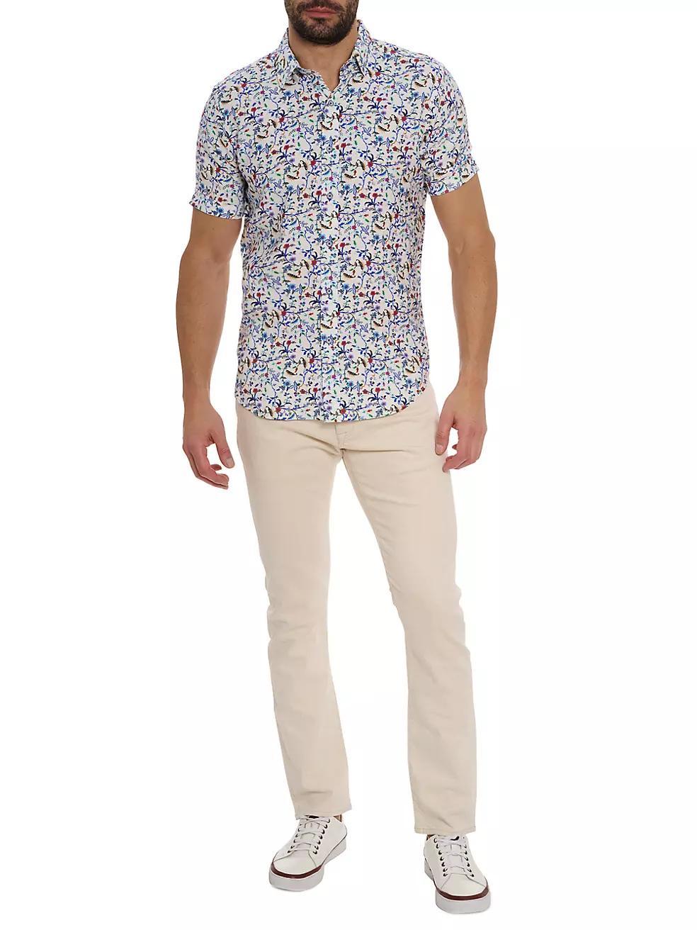 Landon Floral Button-Front Shirt Product Image
