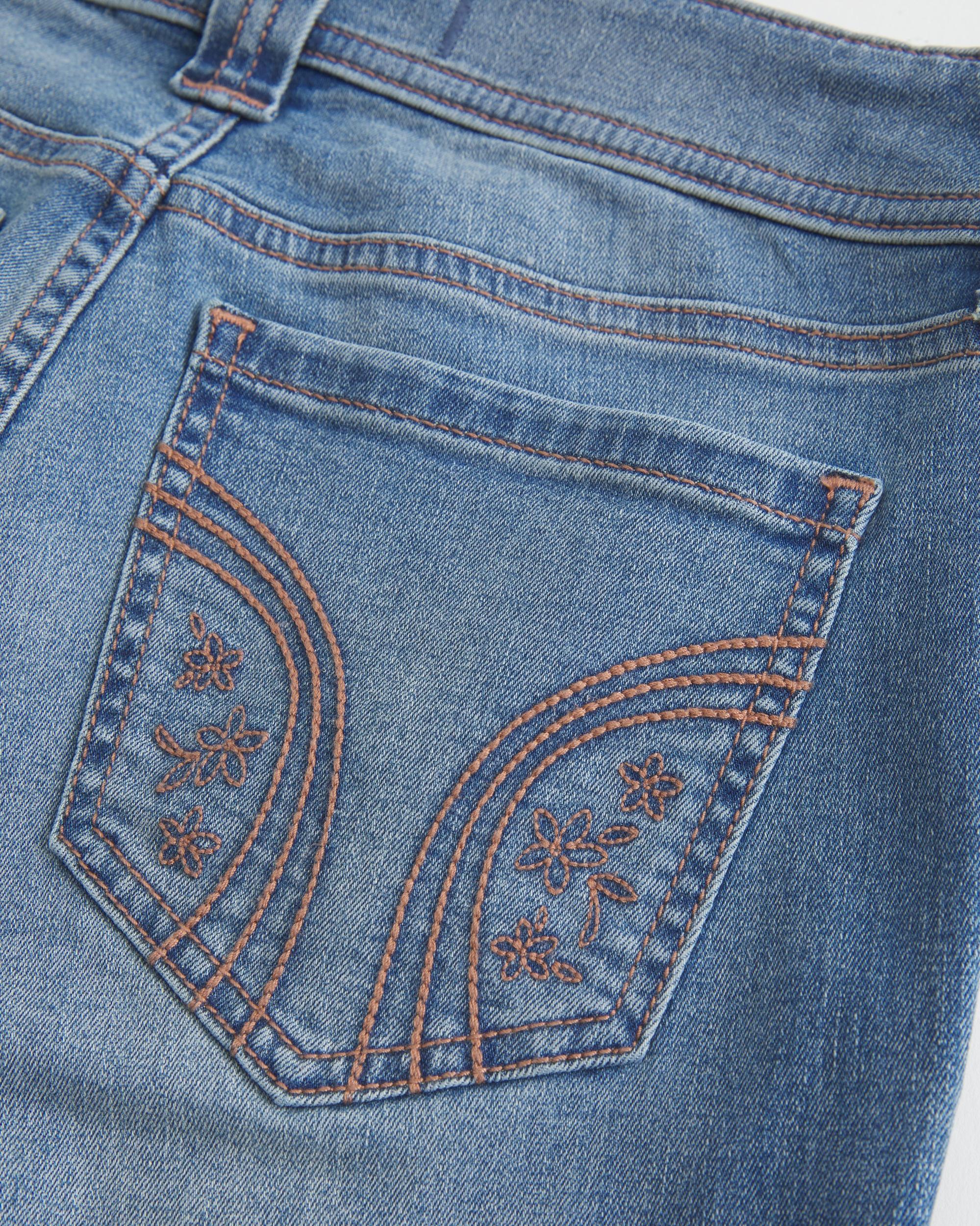 Medium Wash Embroidered Boot Jeans Product Image