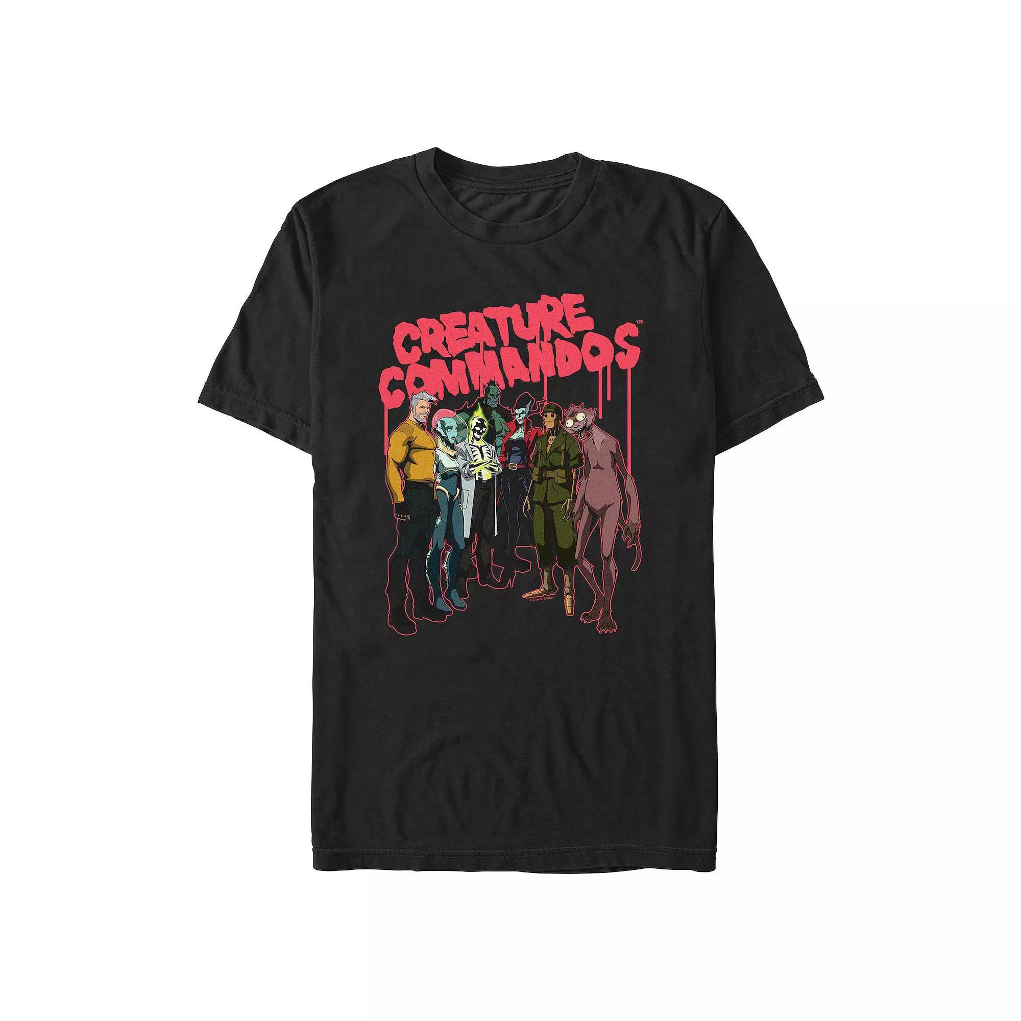 Big & Tall Creature Commandos Crew Graphic Tee, Men's, Size: 3XL, Black Product Image