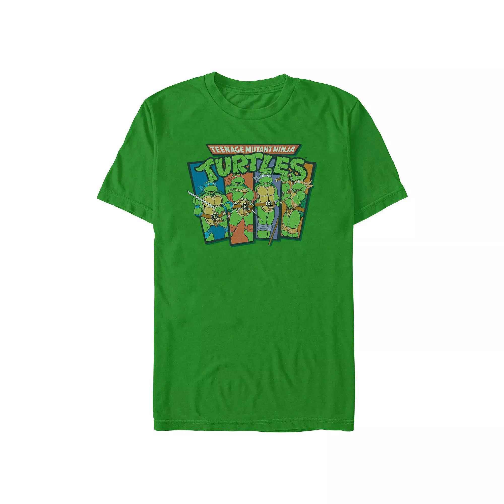 Men's Teenage Mutant Ninja Turtles Retro Bros Graphic Tee, Size: XS, Kelly Product Image