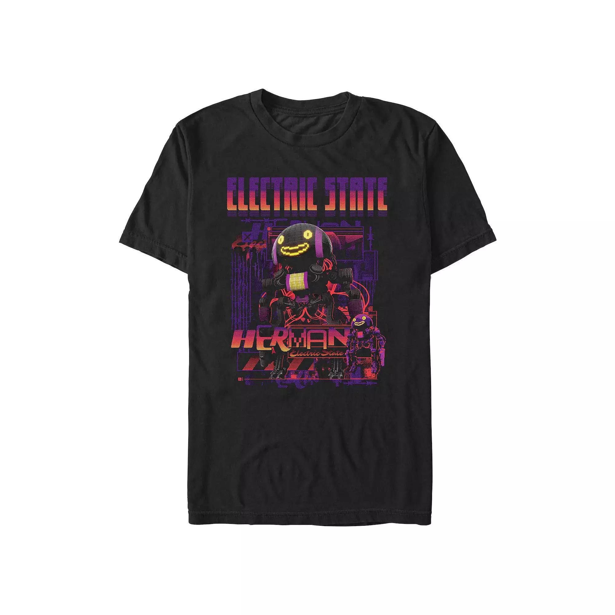 Men's The Electric State Glitch Herman Graphic Tee, Size: Large, Black Product Image