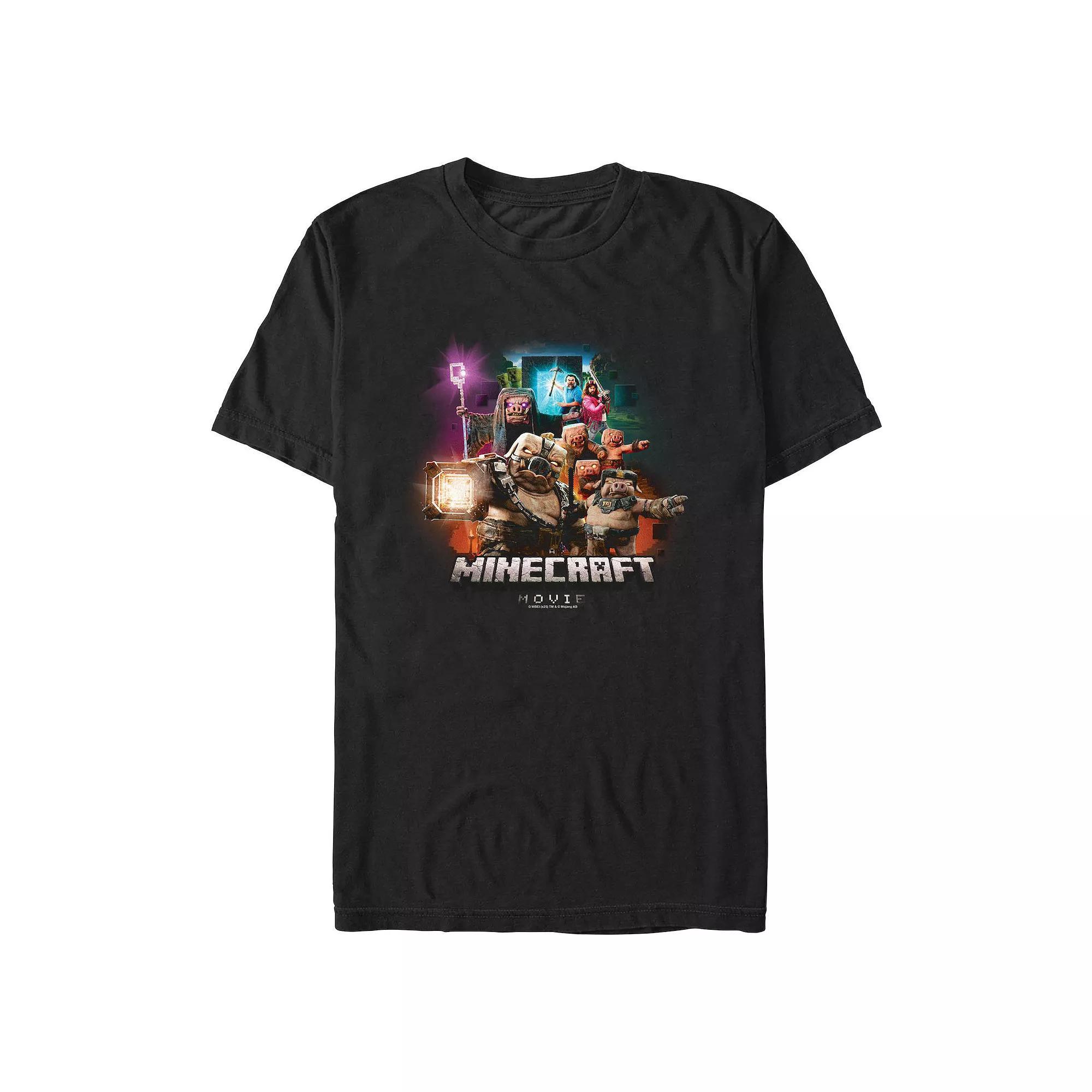 Big & Tall Minecraft Movie Piglings Mob Graphic Tee, Men's, Size: 4XL Tall, Black Product Image