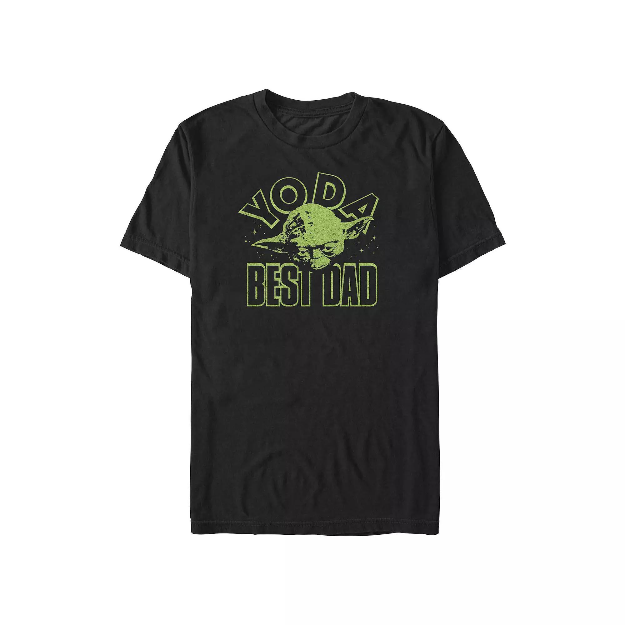 Big & Tall Star Wars Yoda Best Dad Poster Graphic Tee, Men's, Size: 3XL Tall, Black Product Image